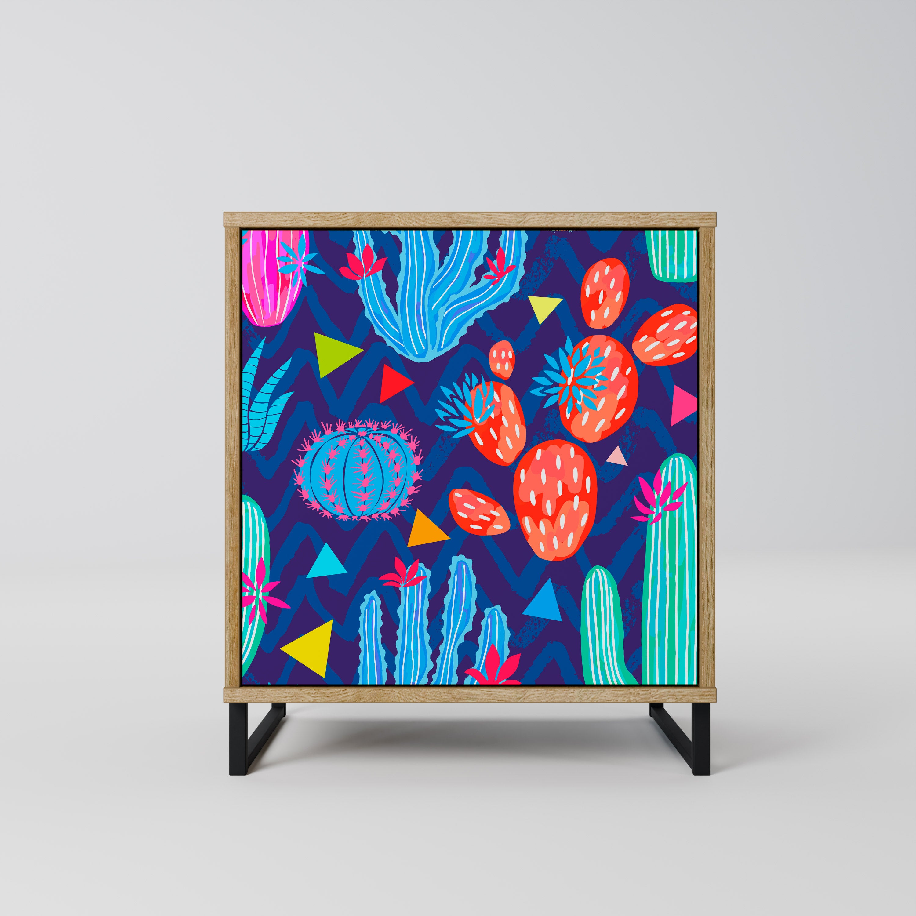 CACTUS VIBES Komoda 1-drzwiowa korpus Dąb Riva