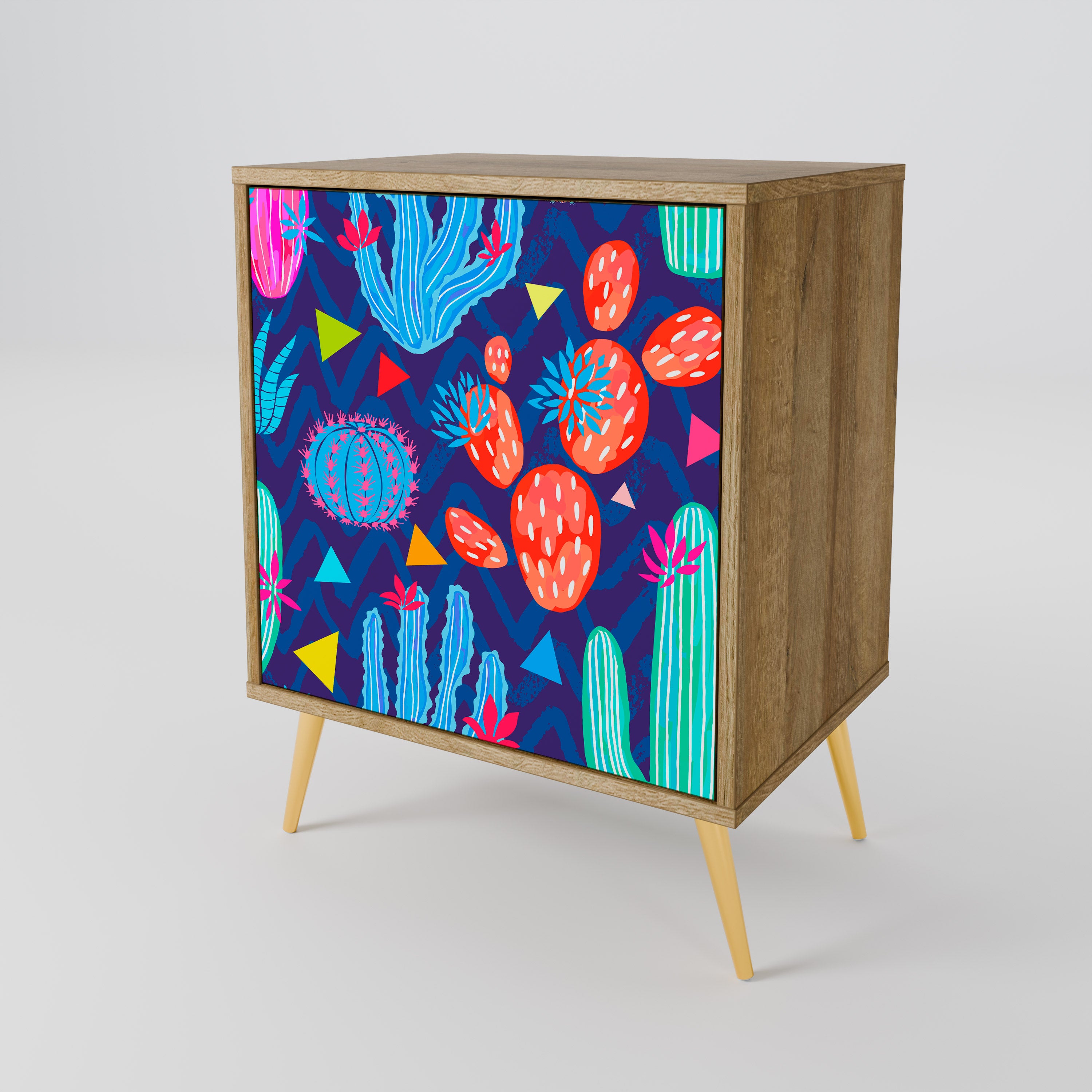 CACTUS VIBES Komoda 1-drzwiowa korpus Dąb Riva