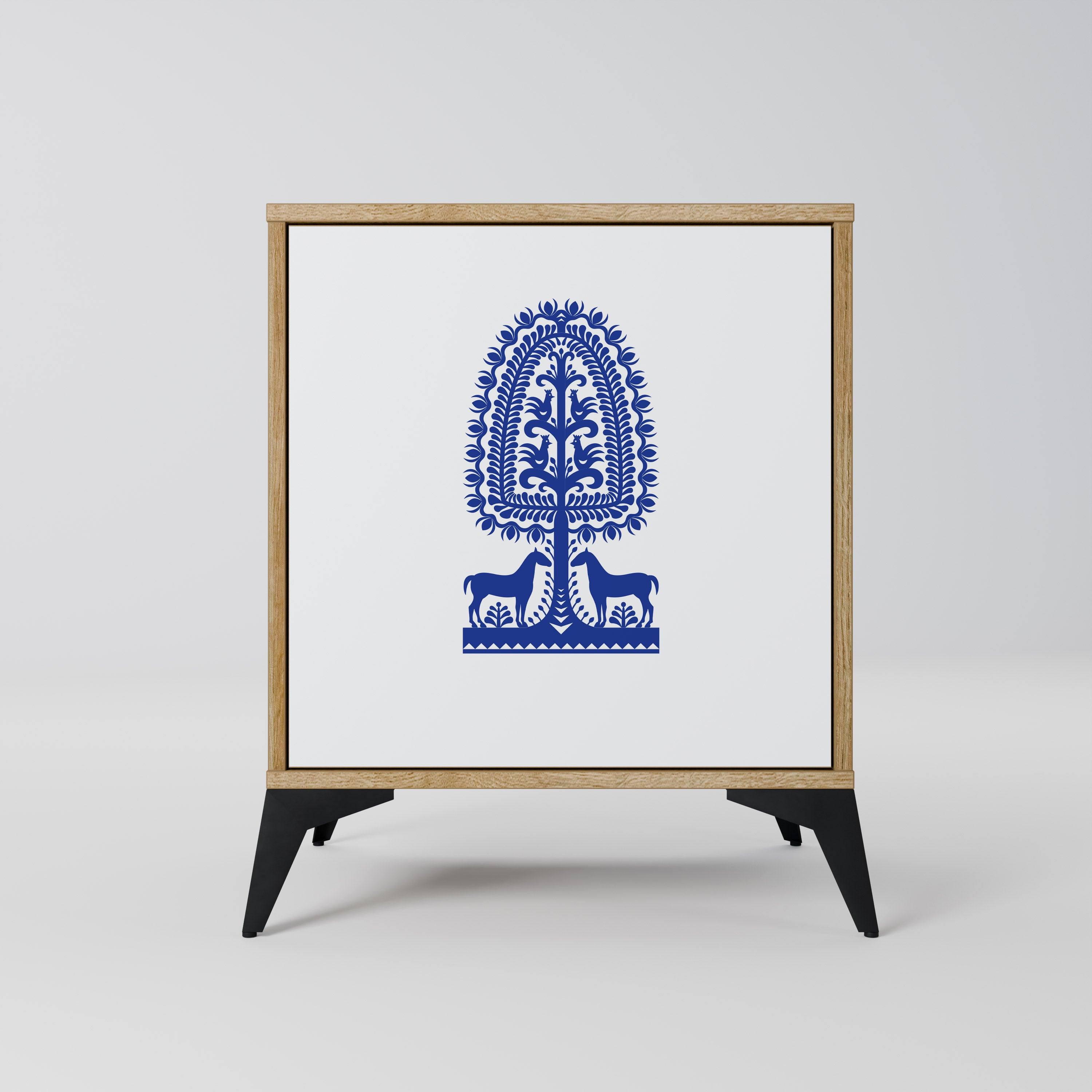 POLISH FOLK ART Komoda 1-drzwiowa korpus Dąb Riva