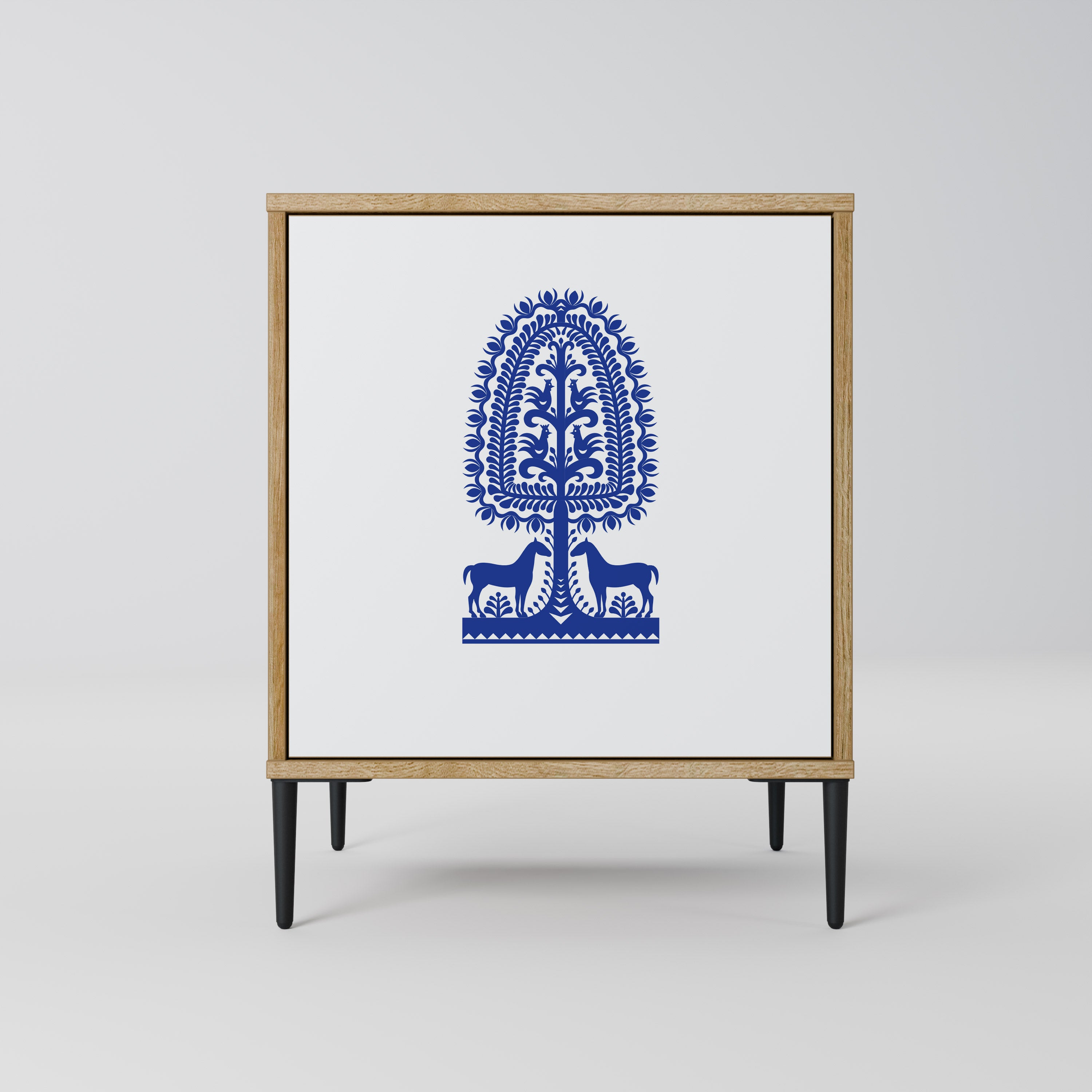 POLISH FOLK ART Komoda 1-drzwiowa korpus Dąb Riva