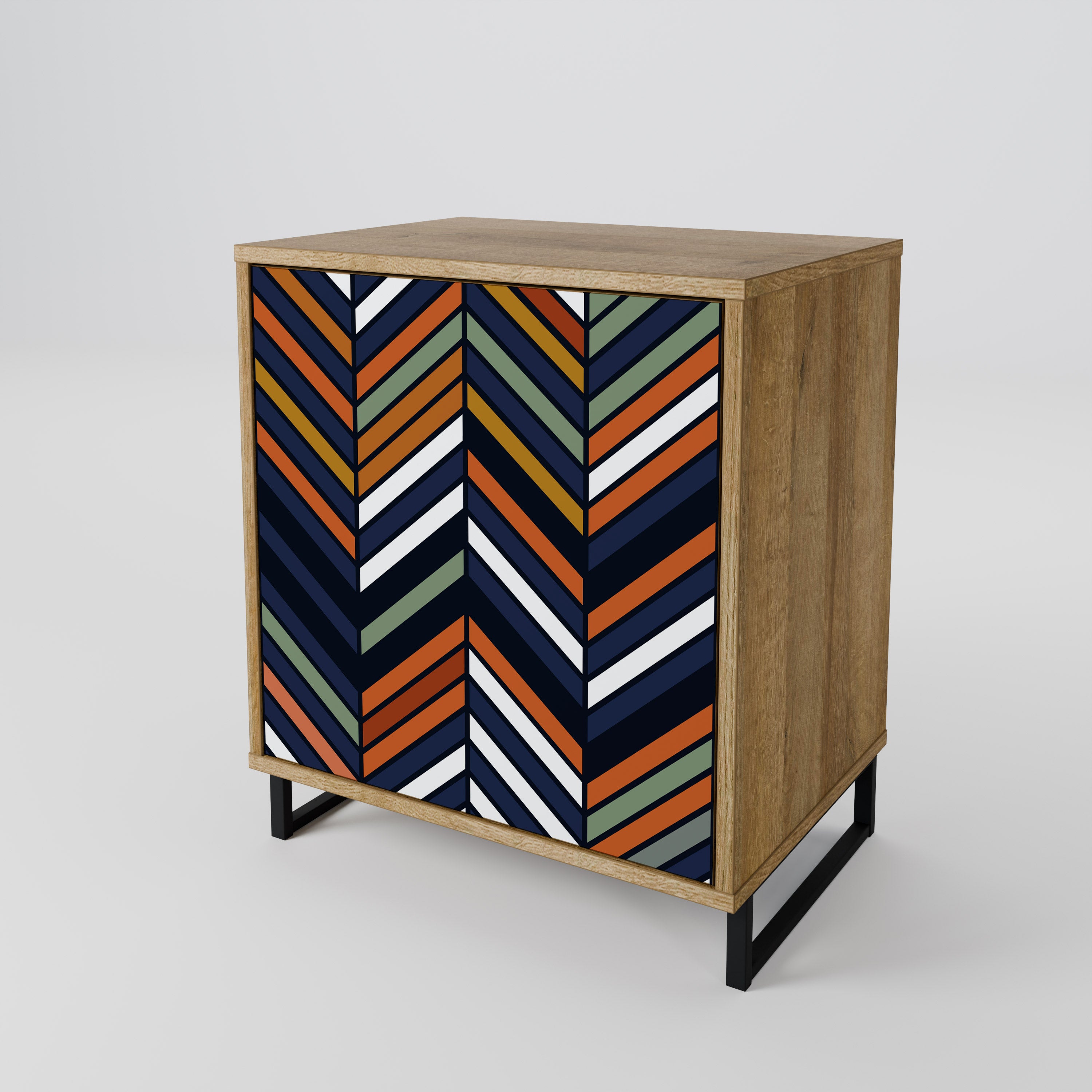 VIBRANT PATCHWORK Komoda 1-drzwiowa korpus Dąb Riva