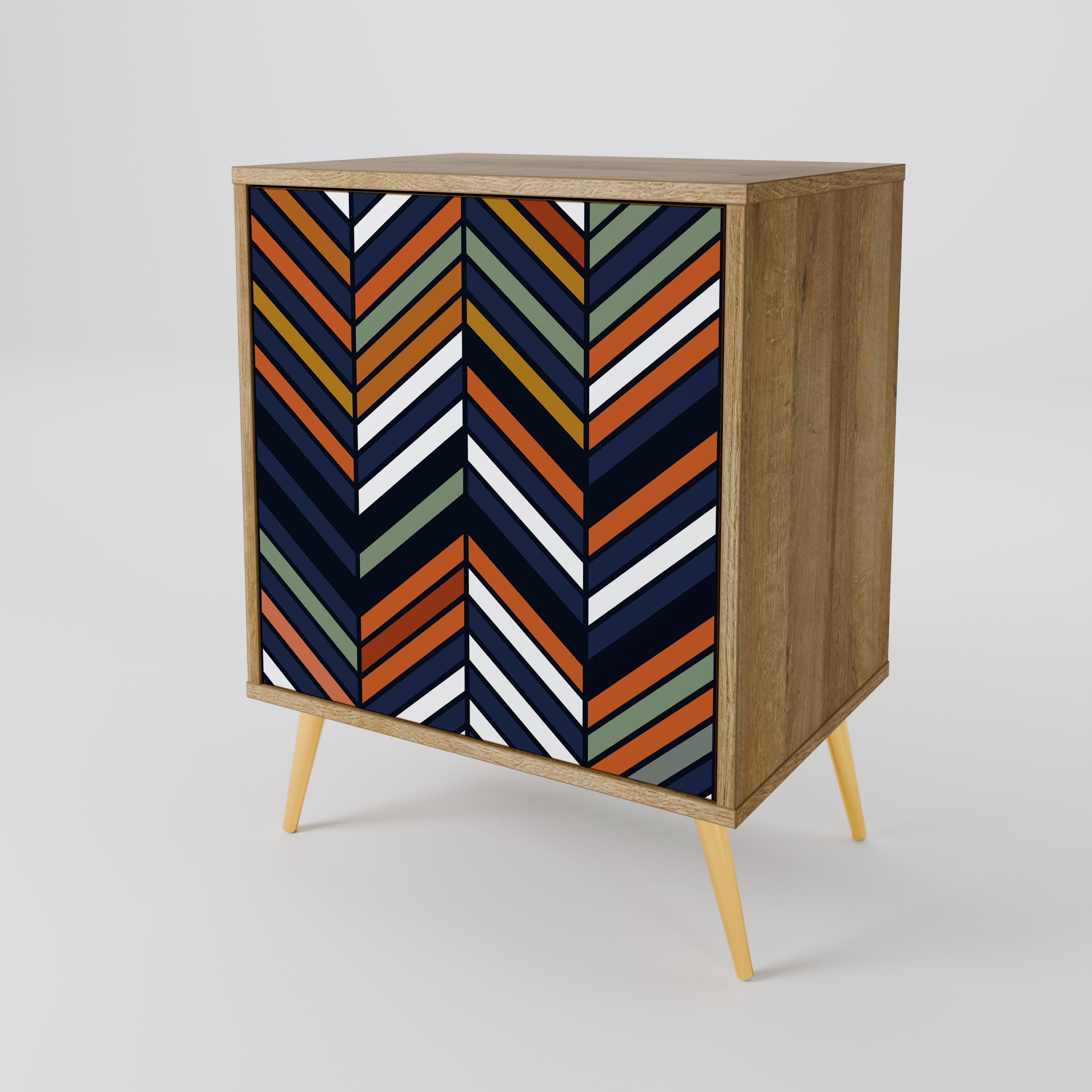 VIBRANT PATCHWORK Komoda 1-drzwiowa korpus Dąb Riva