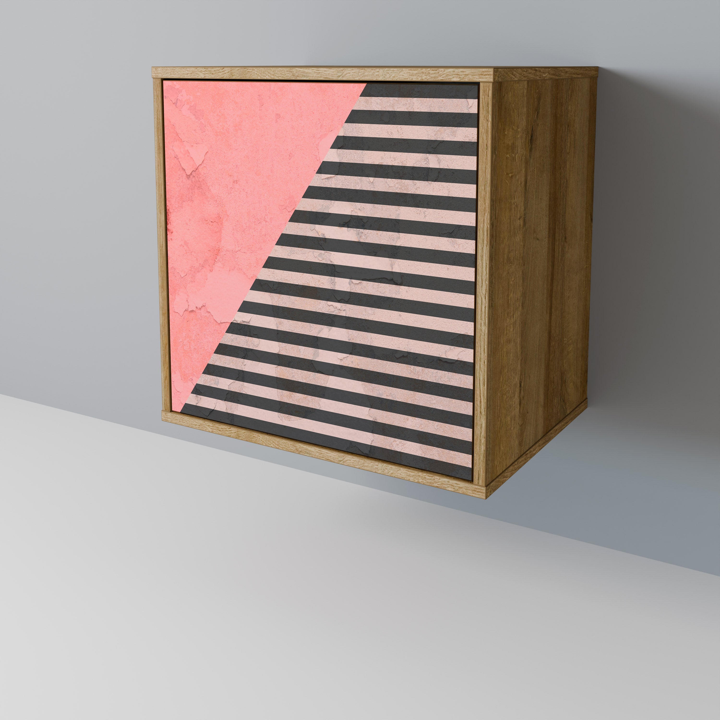 GLAMOROUS STRIPE Komoda 1-drzwiowa korpus Dąb Riva