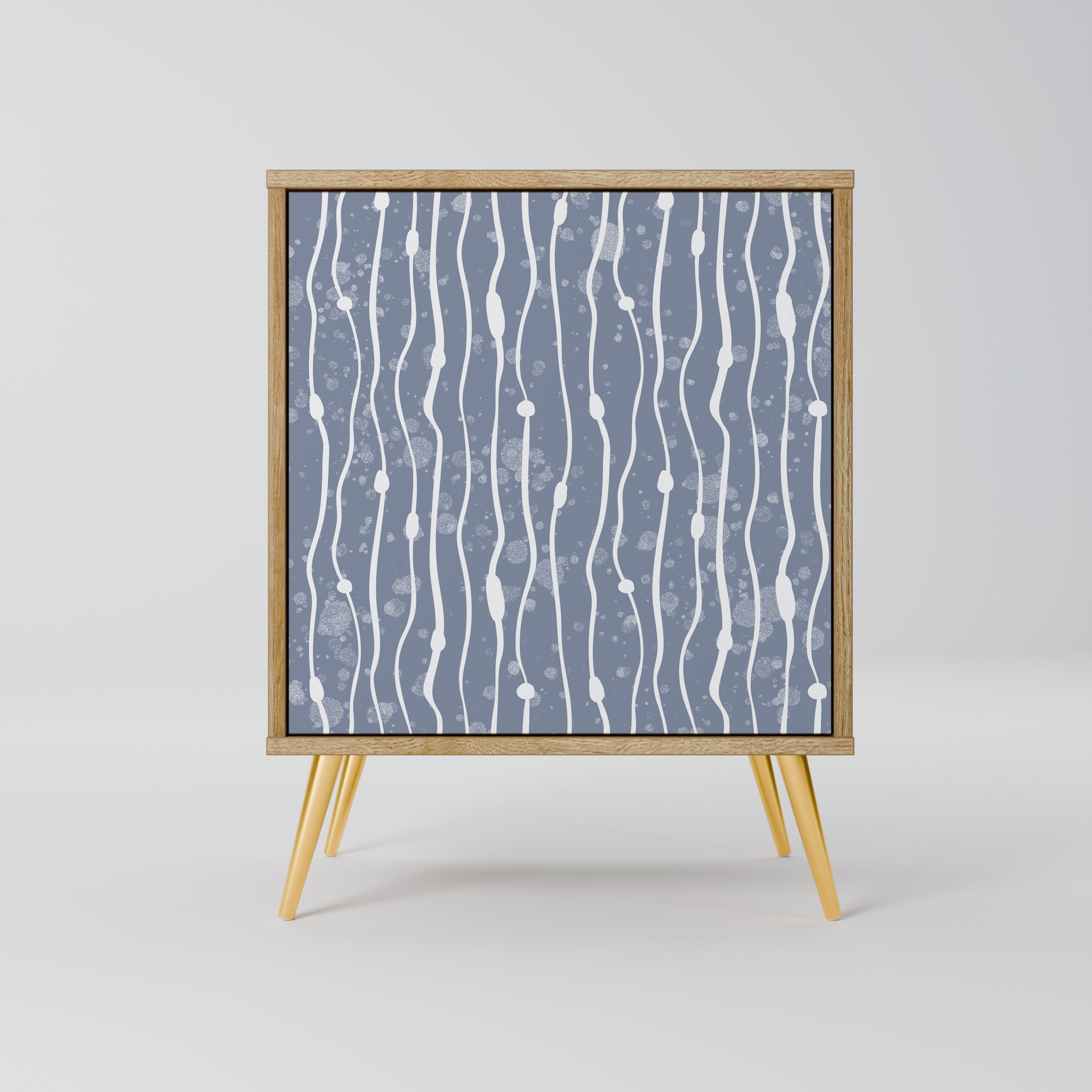 GRAPHITE RAIN Komoda 1-drzwiowa korpus Dąb Riva