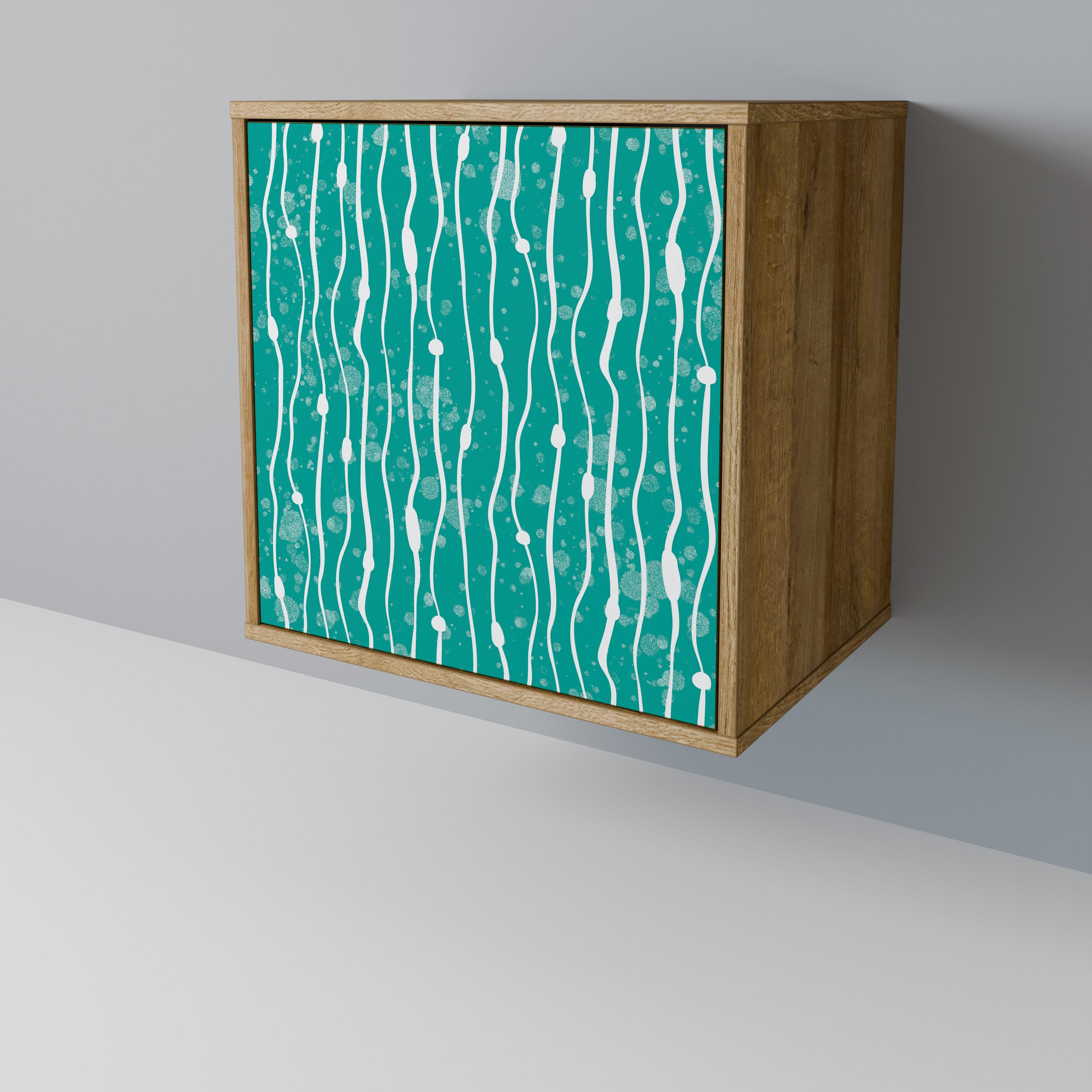 TURQUOISE RAIN Komoda 1-drzwiowa korpus Dąb Riva