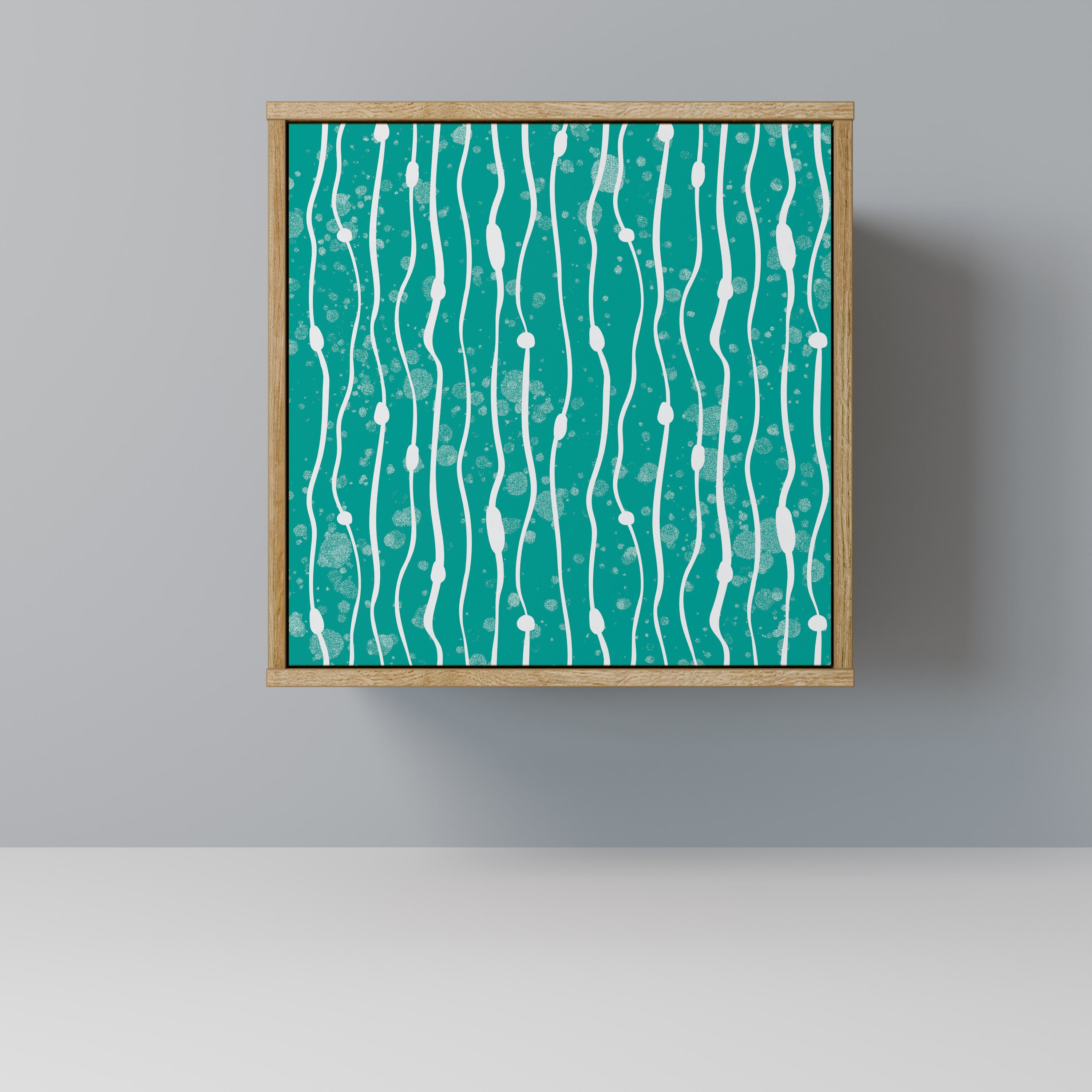 TURQUOISE RAIN Komoda 1-drzwiowa korpus Dąb Riva