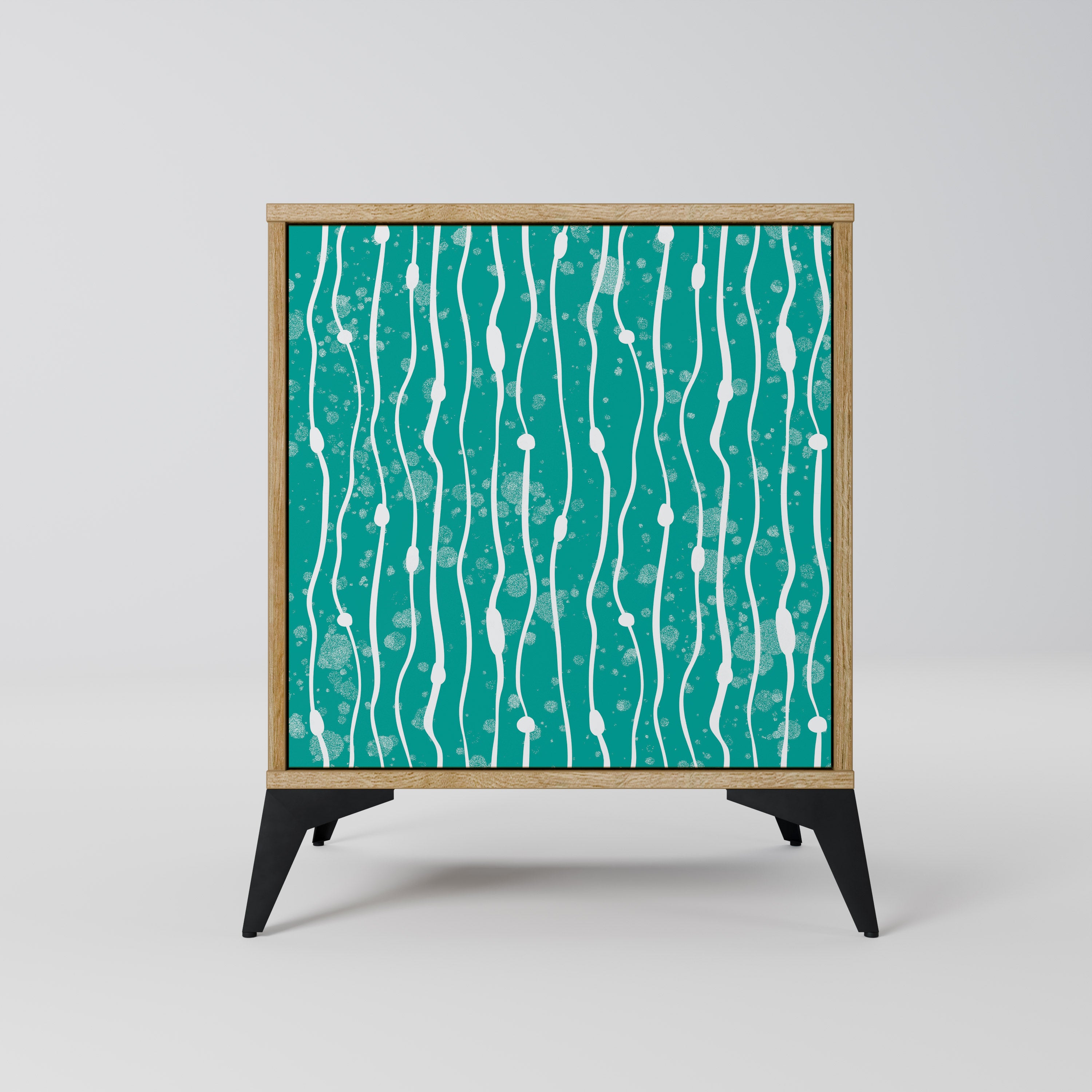 TURQUOISE RAIN Komoda 1-drzwiowa korpus Dąb Riva