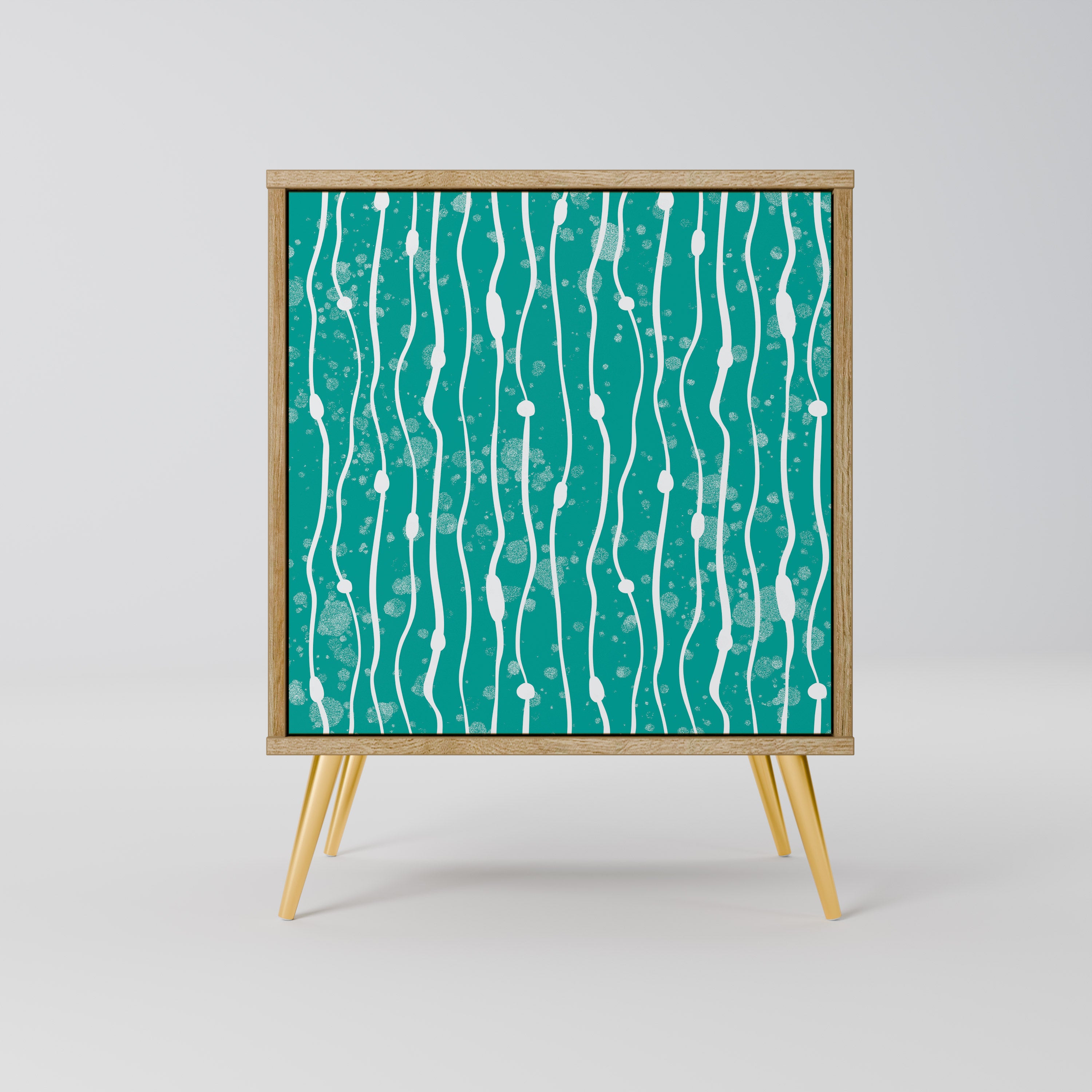 TURQUOISE RAIN Komoda 1-drzwiowa korpus Dąb Riva
