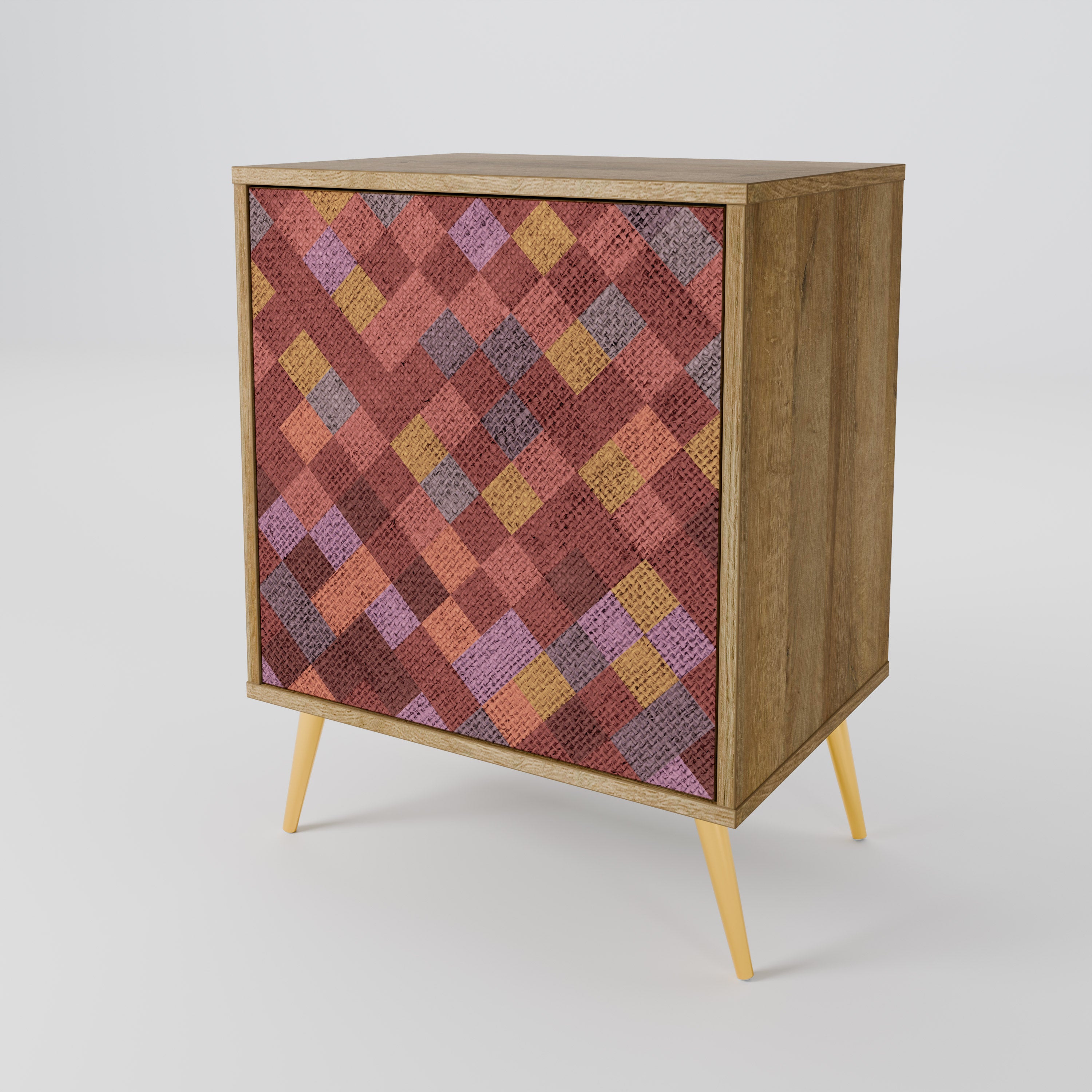 PAINTED SQUARES Komoda 1-drzwiowa korpus Dąb Riva