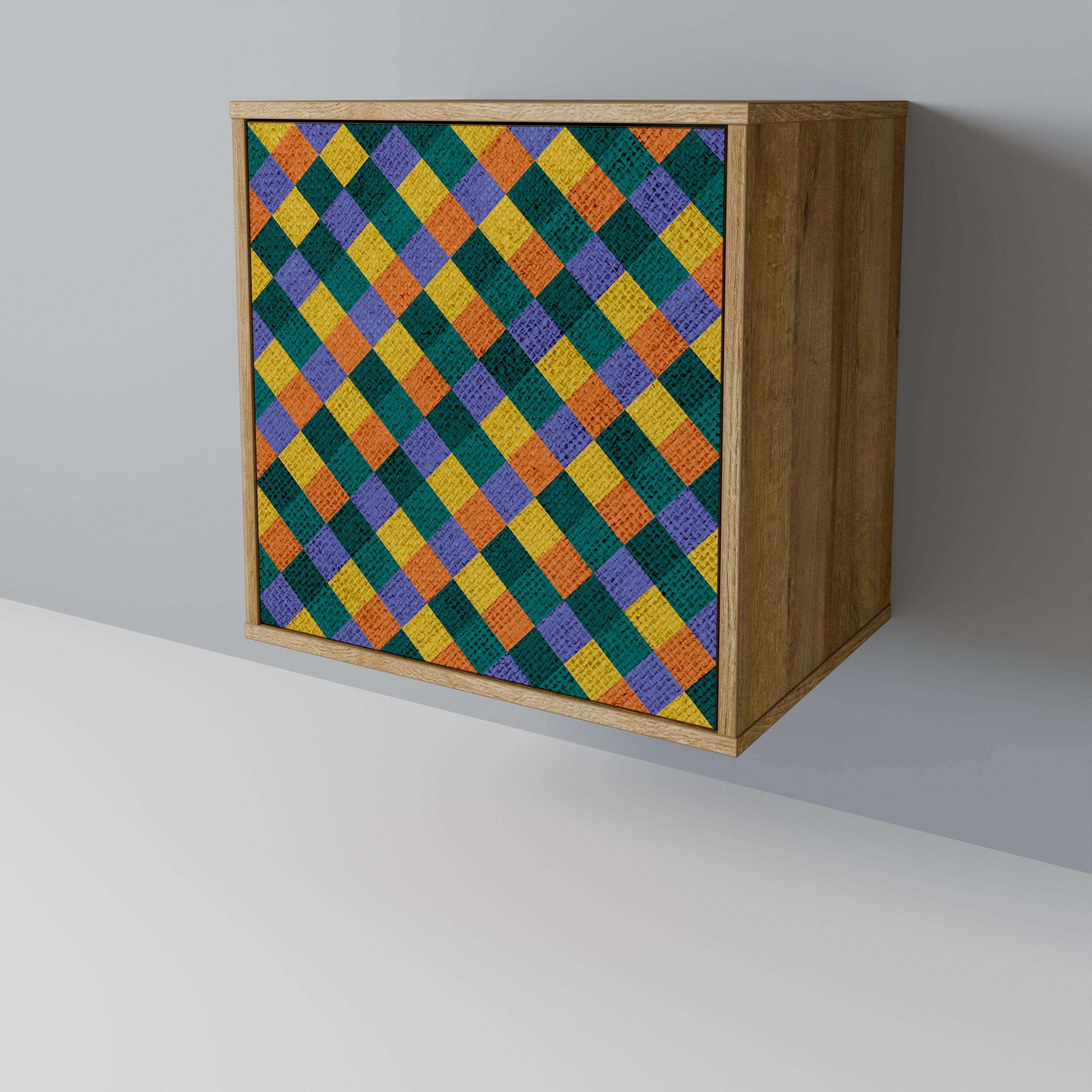 PAINTED SQUARES MIX Komoda 1-drzwiowa korpus Dąb Riva