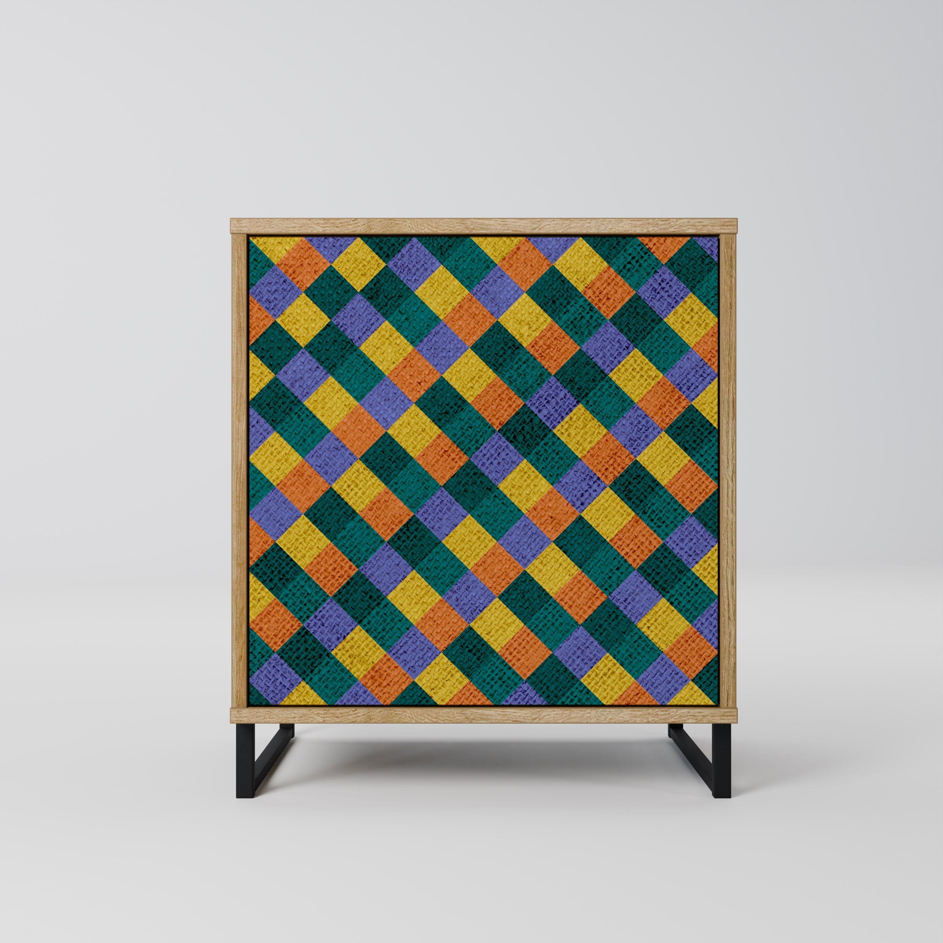 PAINTED SQUARES MIX Komoda 1-drzwiowa korpus Dąb Riva