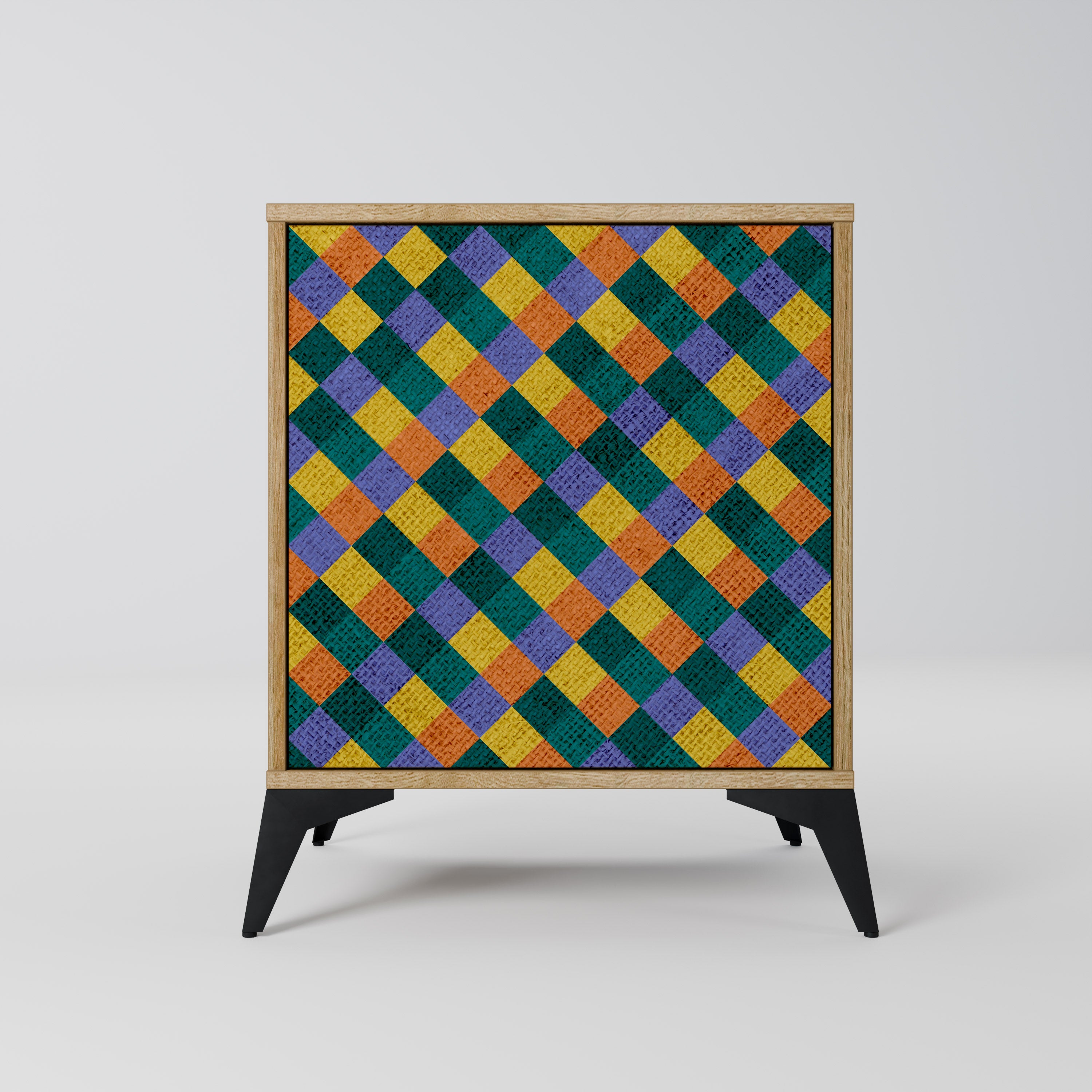 PAINTED SQUARES MIX Komoda 1-drzwiowa korpus Dąb Riva
