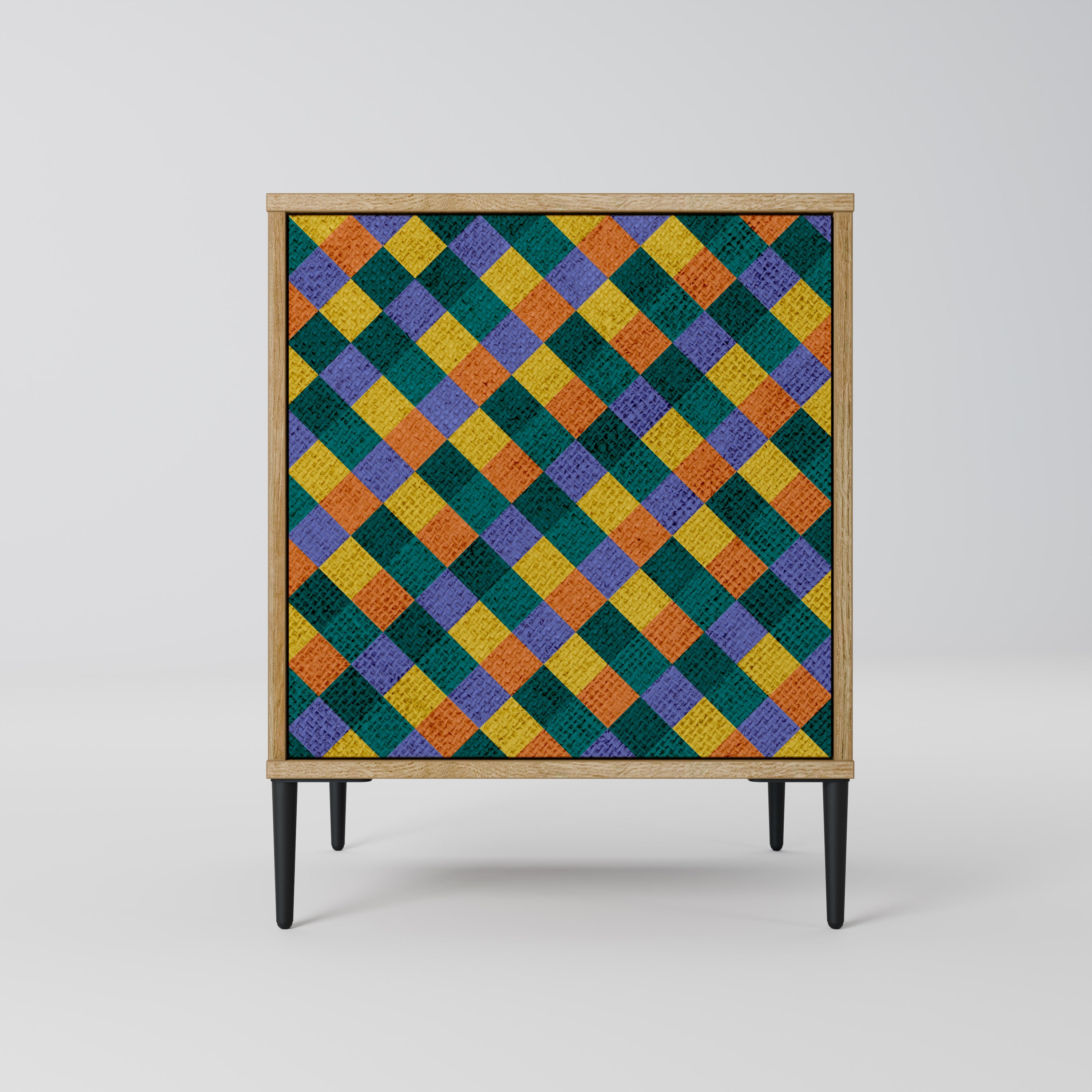 PAINTED SQUARES MIX Komoda 1-drzwiowa korpus Dąb Riva