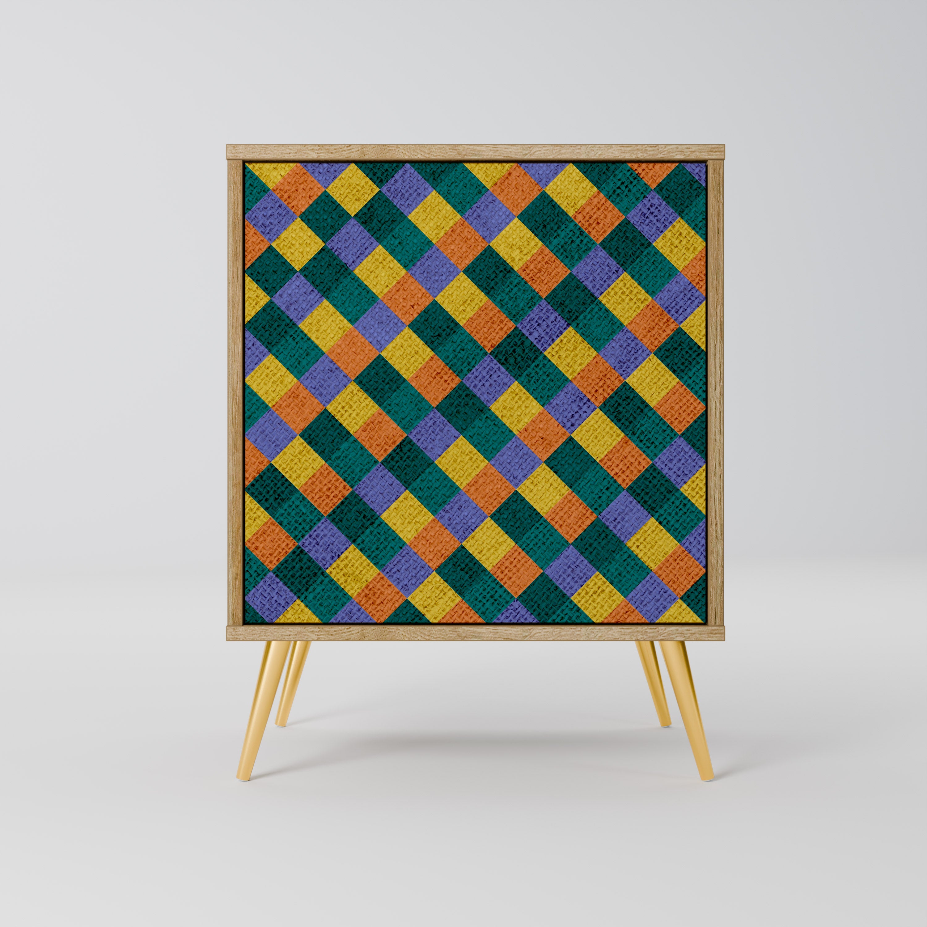 PAINTED SQUARES MIX Komoda 1-drzwiowa korpus Dąb Riva