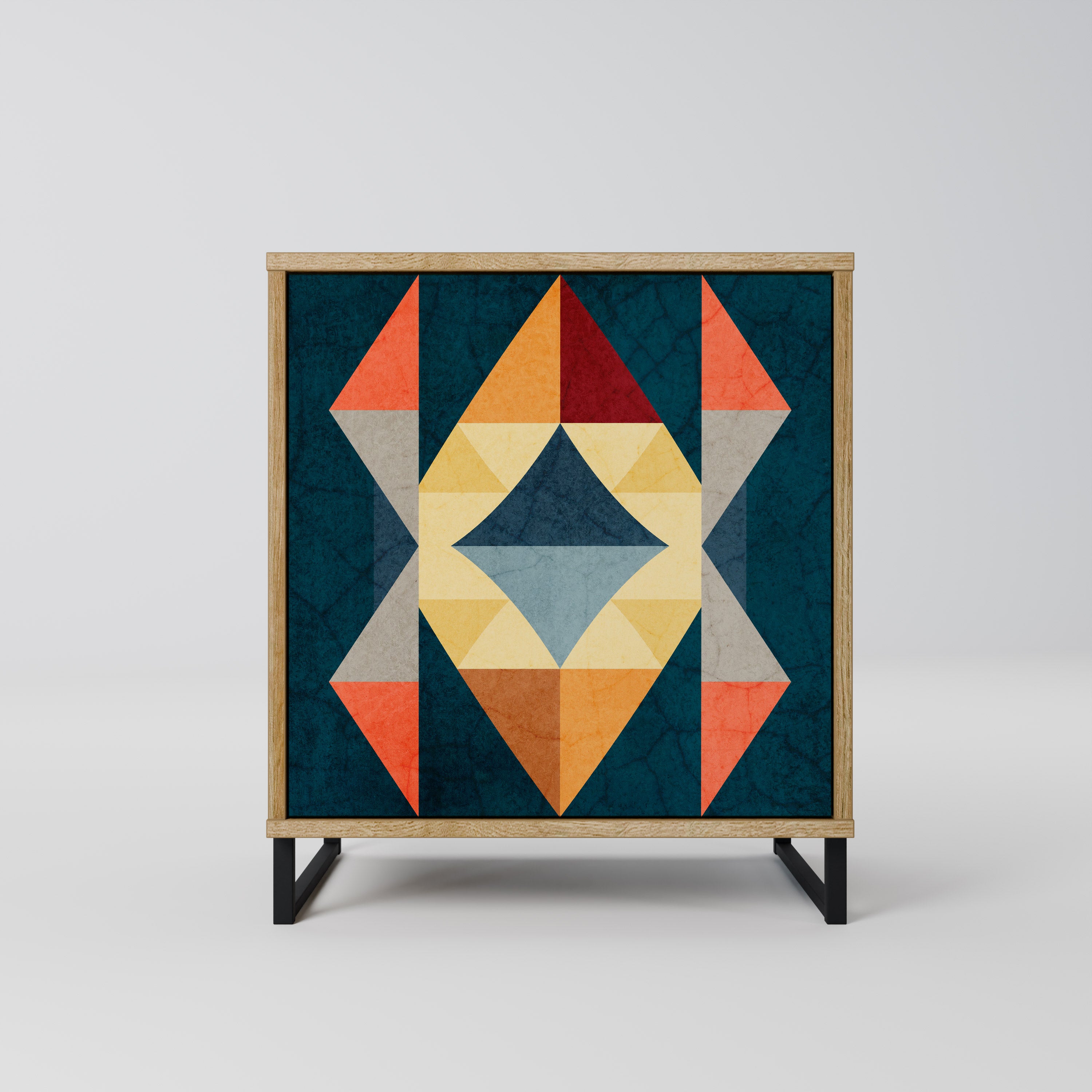 CRACKED ILLUSION Komoda 1-drzwiowa korpus Dąb Riva