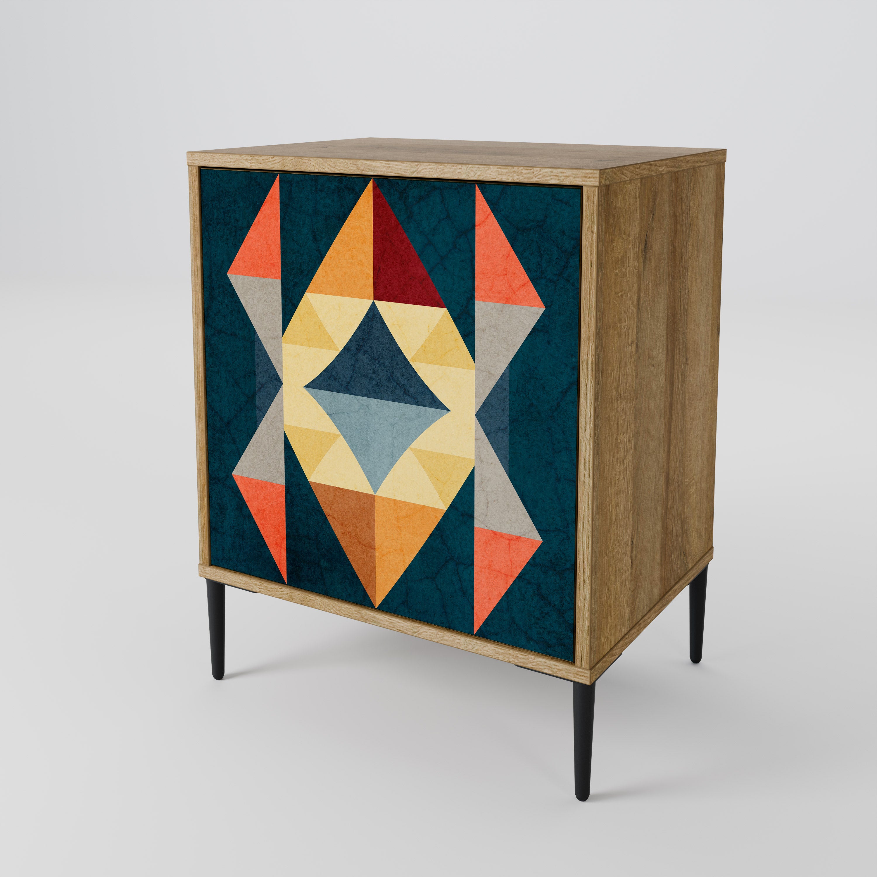 CRACKED ILLUSION Komoda 1-drzwiowa korpus Dąb Riva