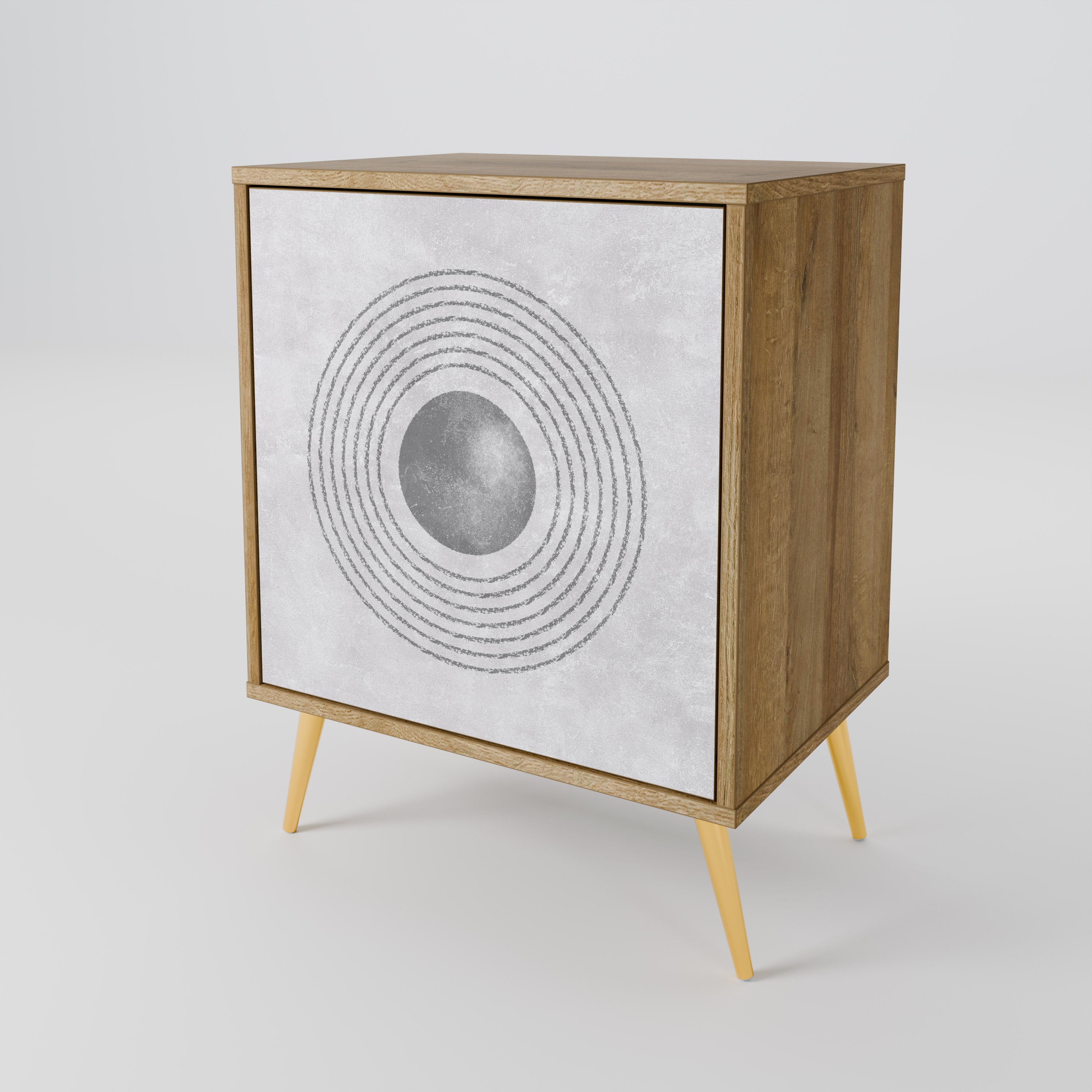 SOLID CIRCLES Komoda 1-drzwiowa korpus Dąb Riva