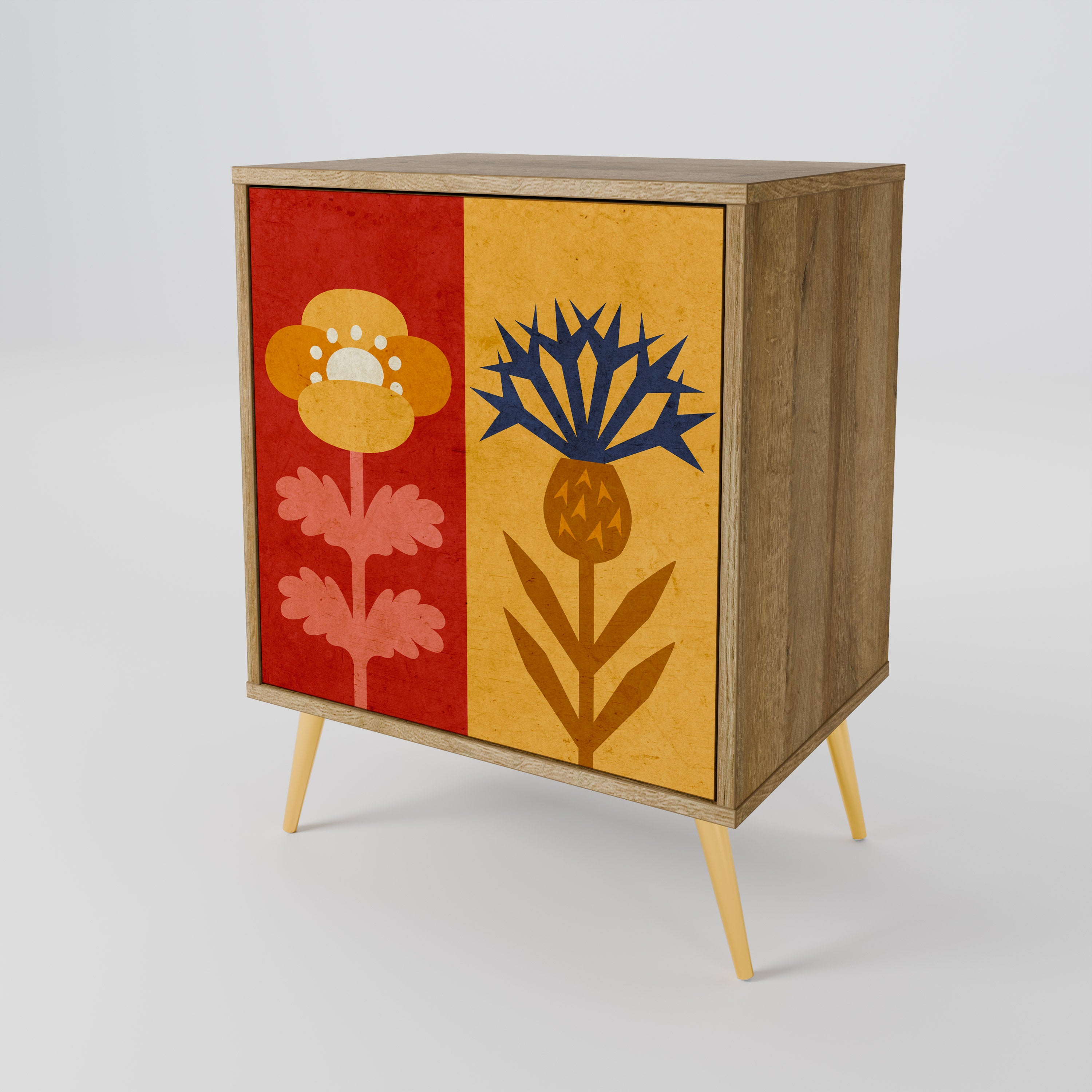 SCANDIC FLOWERET Komoda 1-drzwiowa korpus Dąb Riva