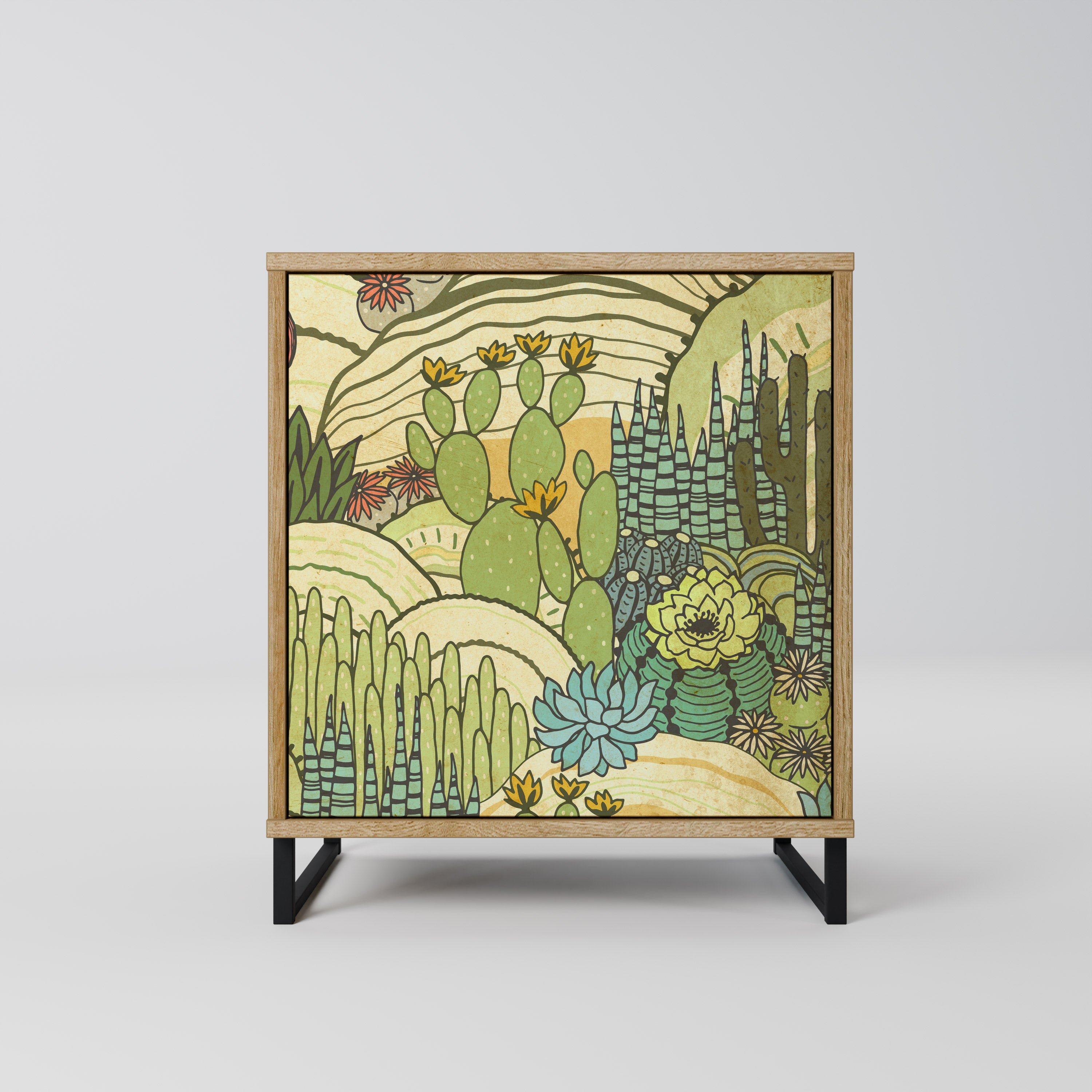 SUCCULENTS KALEIDOSCOPE Komoda 1-drzwiowa korpus Dąb Riva