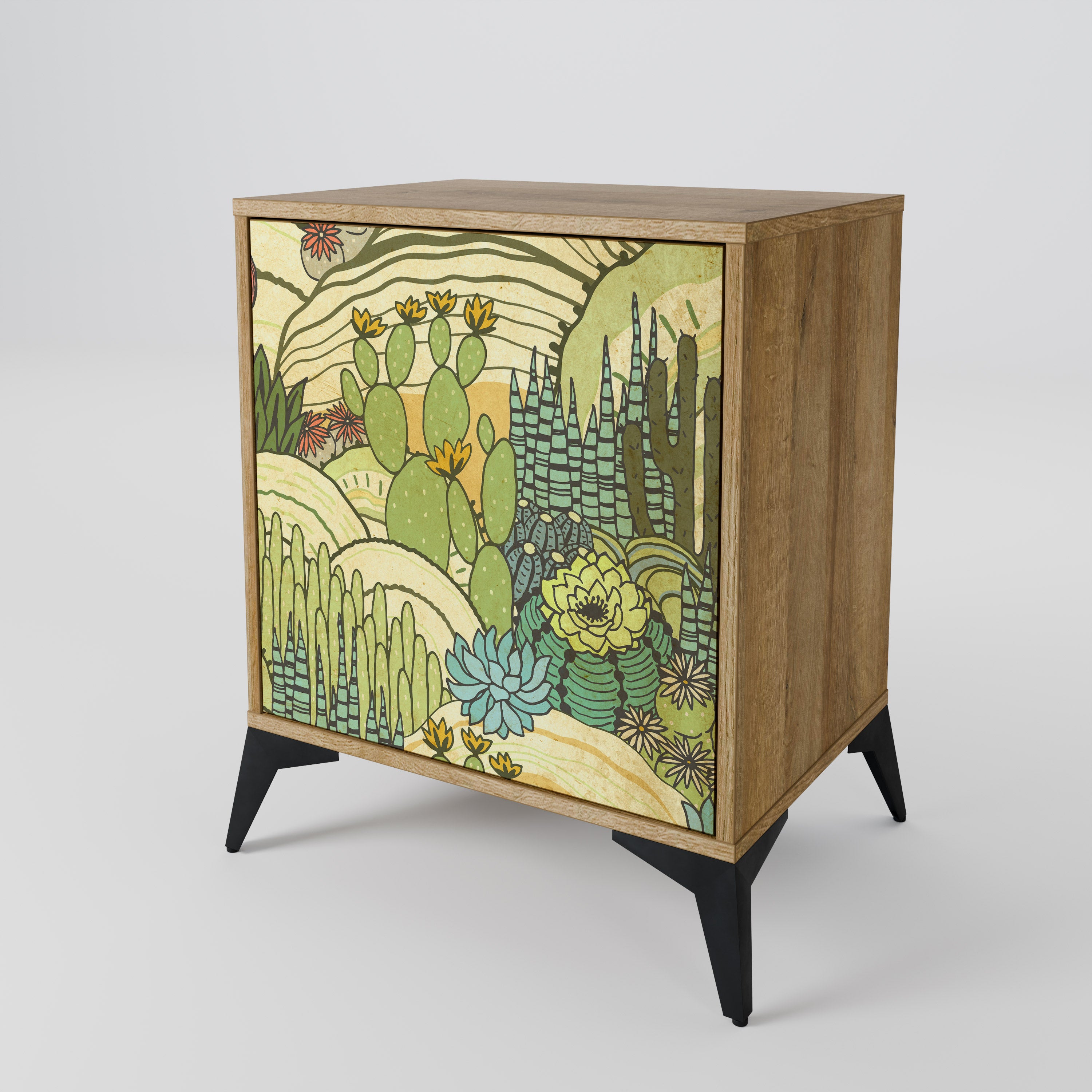 SUCCULENTS KALEIDOSCOPE Komoda 1-drzwiowa korpus Dąb Riva