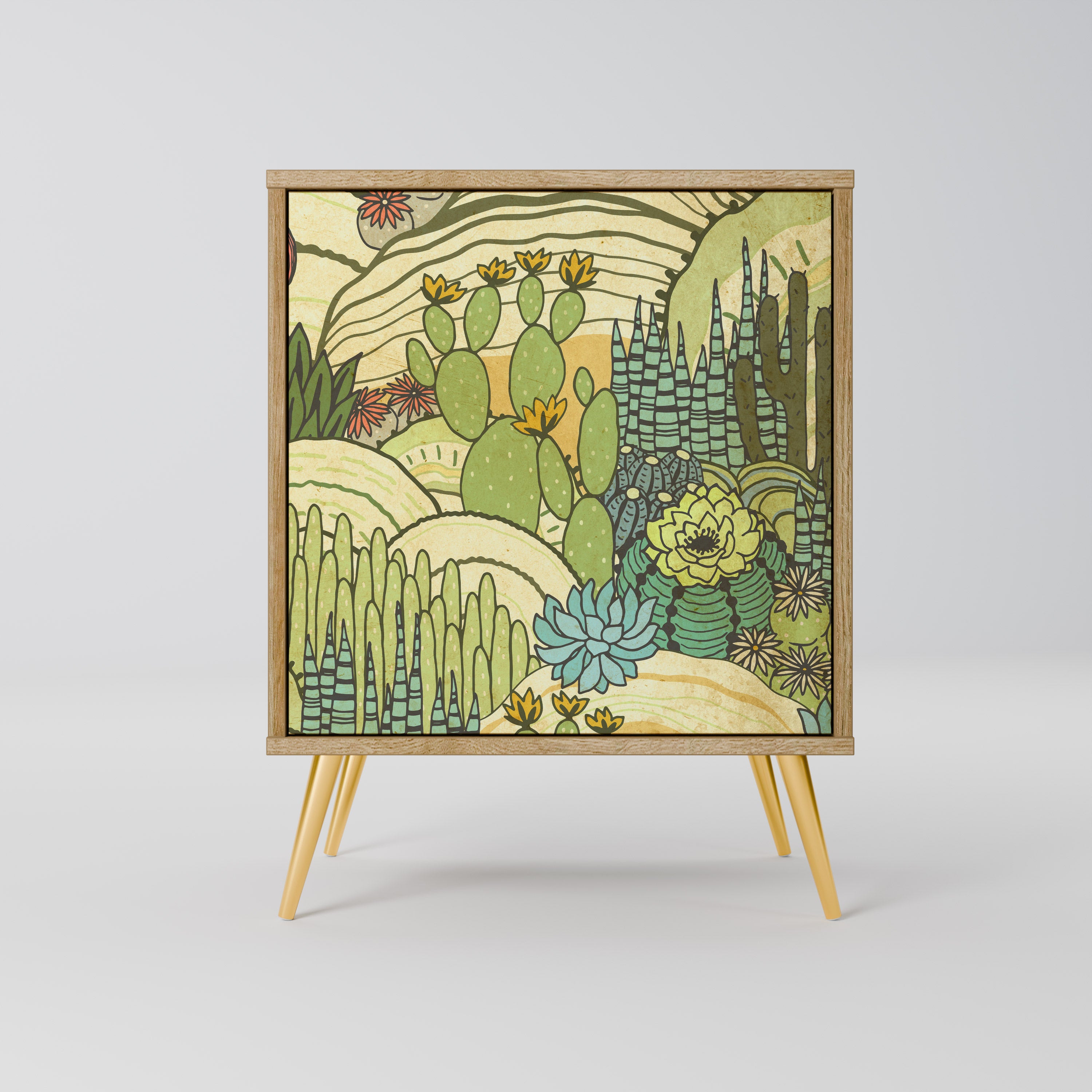 SUCCULENTS KALEIDOSCOPE Komoda 1-drzwiowa korpus Dąb Riva