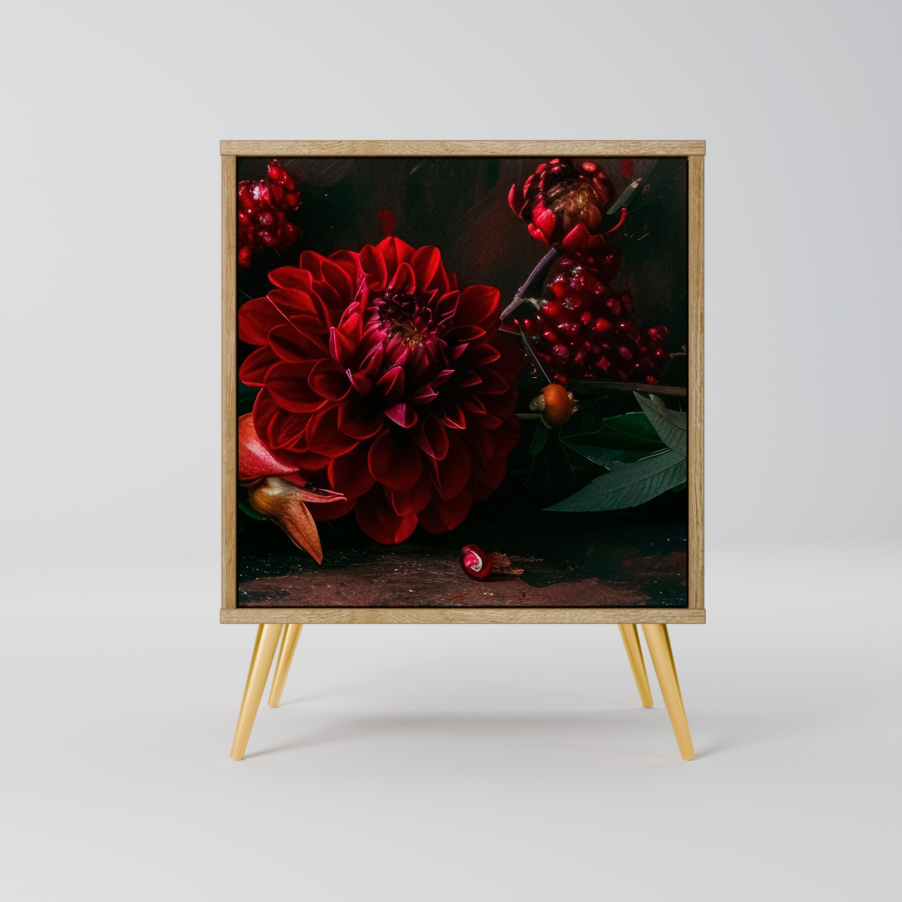 DAHLIAS AND POMEGRANATES Komoda 1-drzwiowa korpus Dąb Riva
