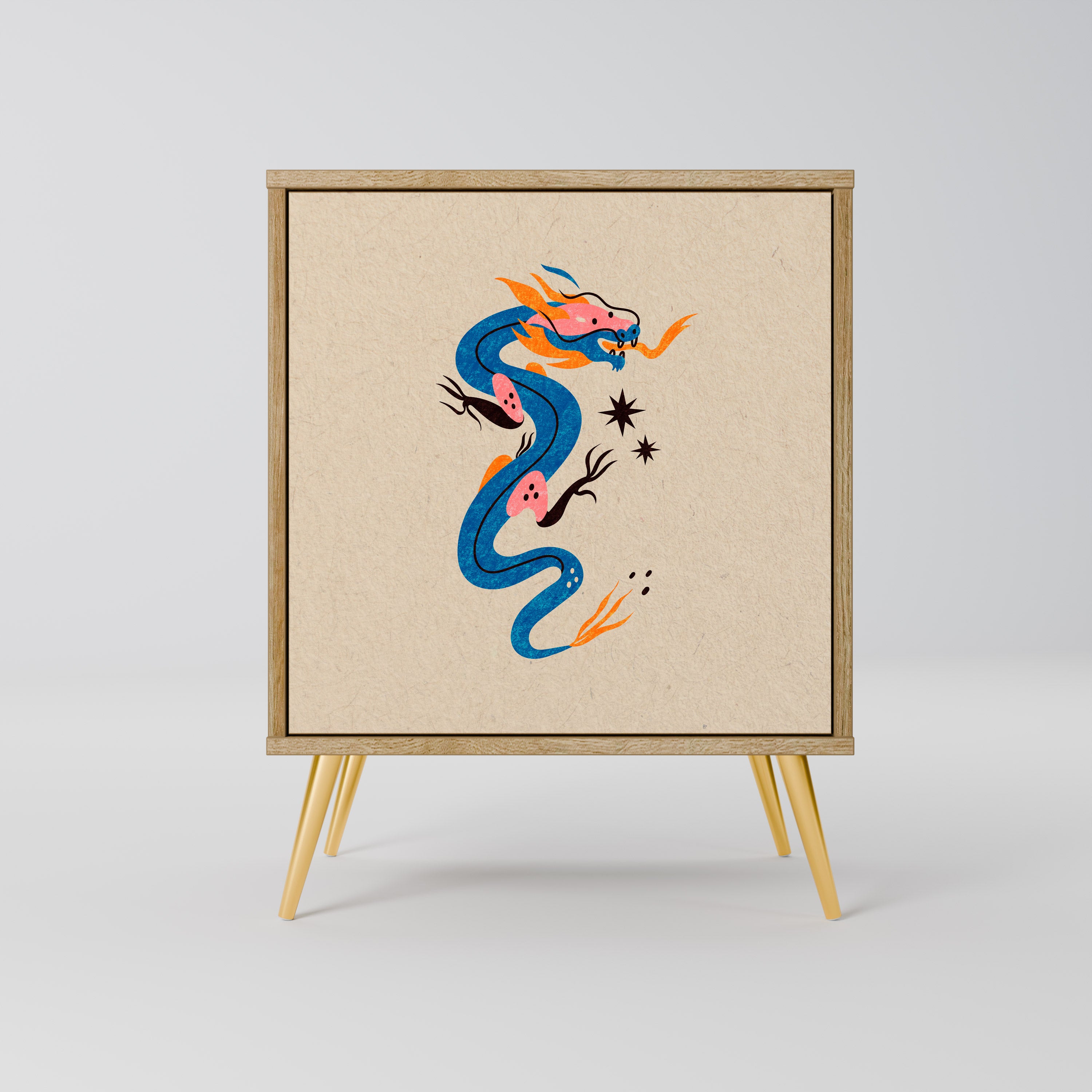 MYTHOLOGICAL CREATURES Komoda 1-drzwiowa korpus Dąb Riva