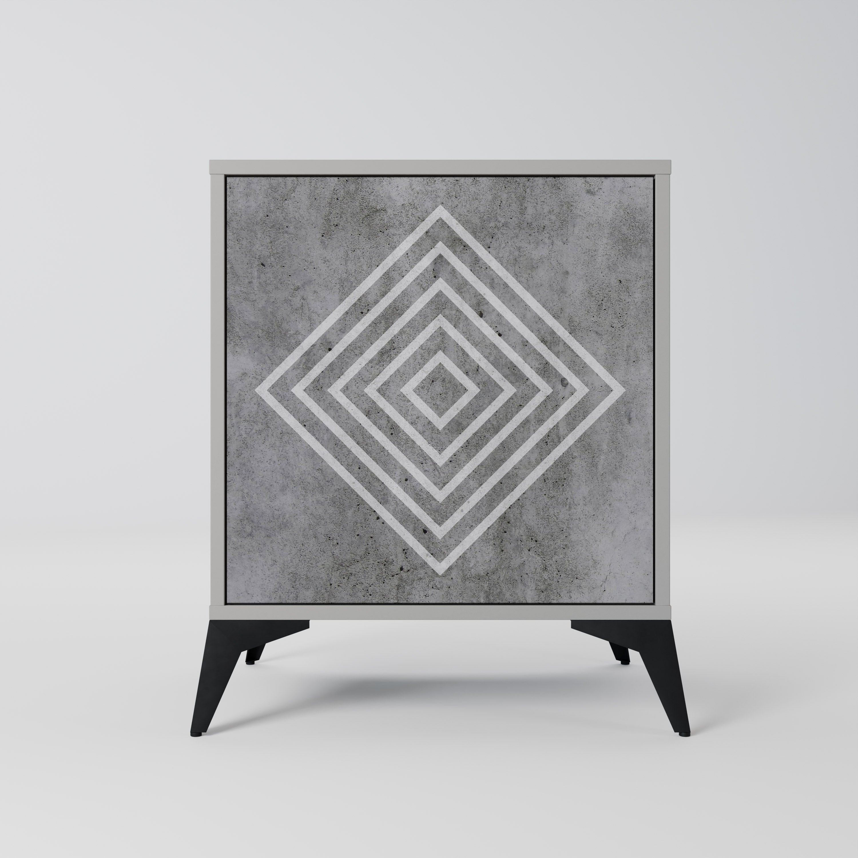 POLYGONAL ARTISTRY Komoda 1-drzwiowa korpus Szary