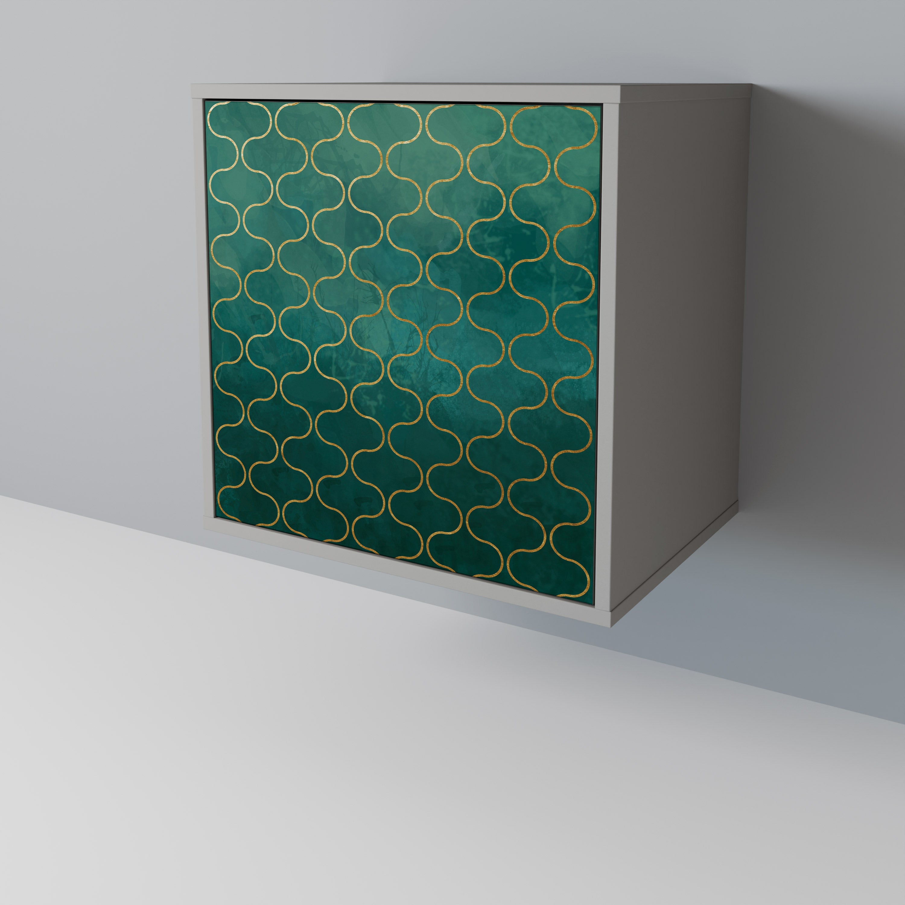 TESSELATED GREENERY Komoda 1-drzwiowa korpus Szary