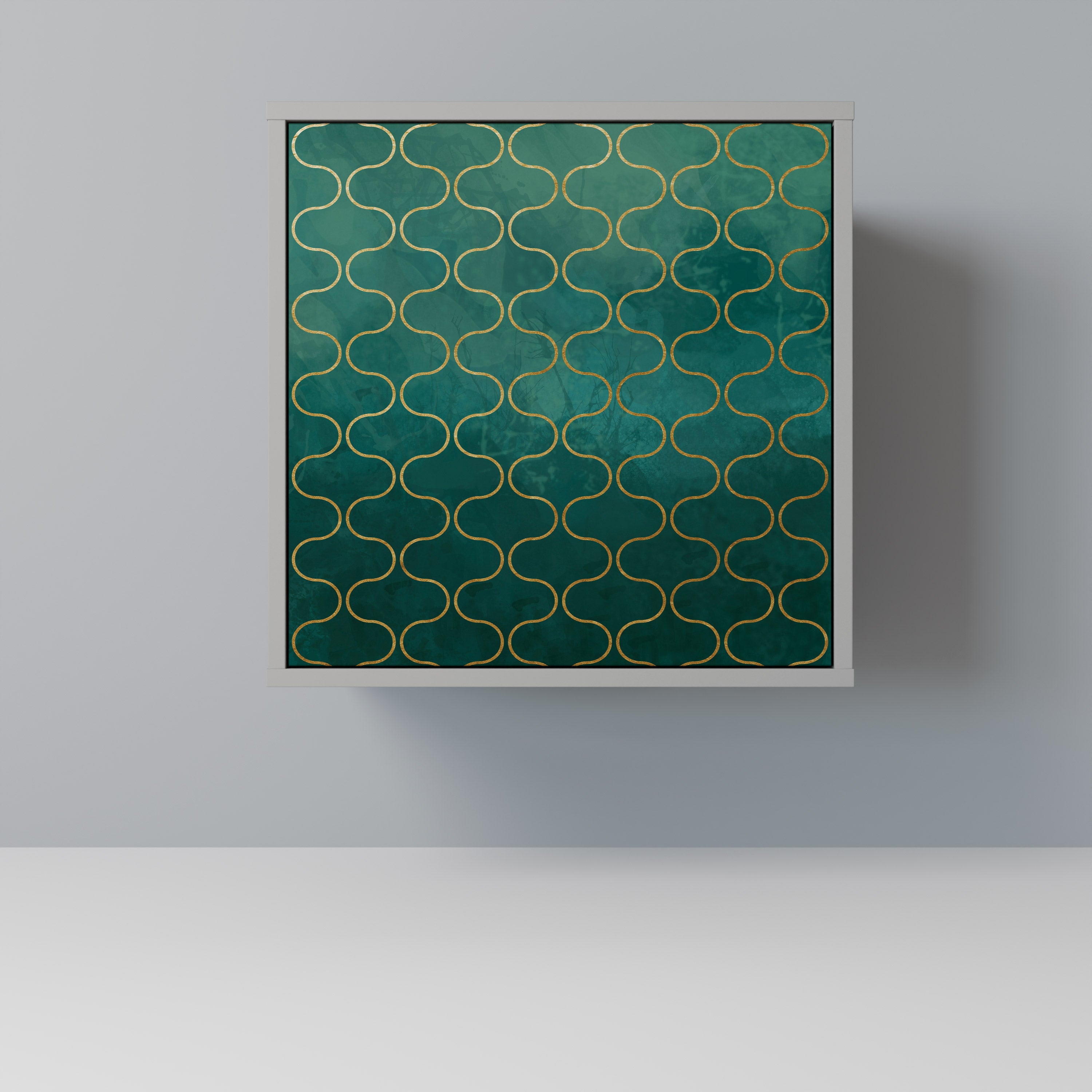 TESSELATED GREENERY Komoda 1-drzwiowa korpus Szary