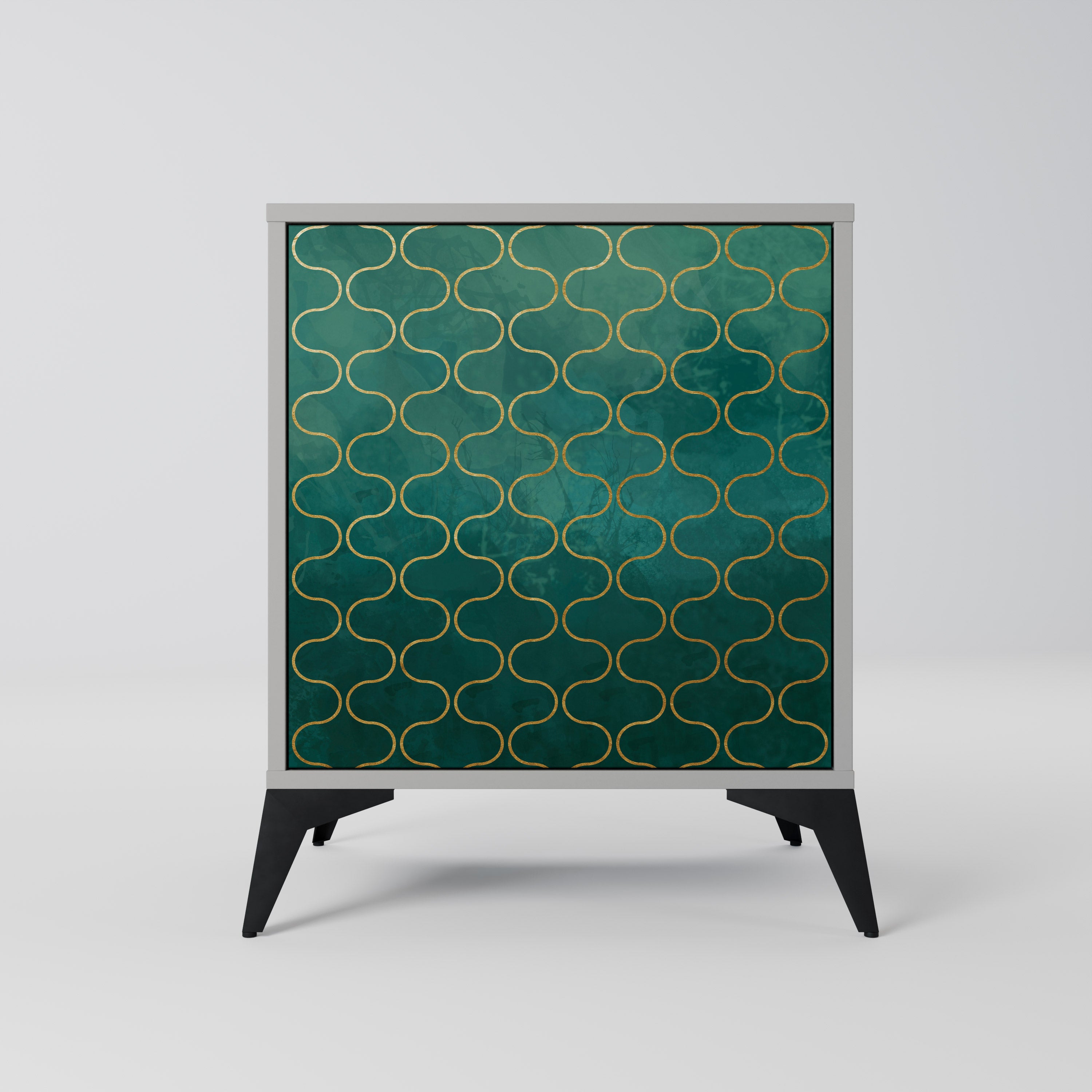 TESSELATED GREENERY Komoda 1-drzwiowa korpus Szary