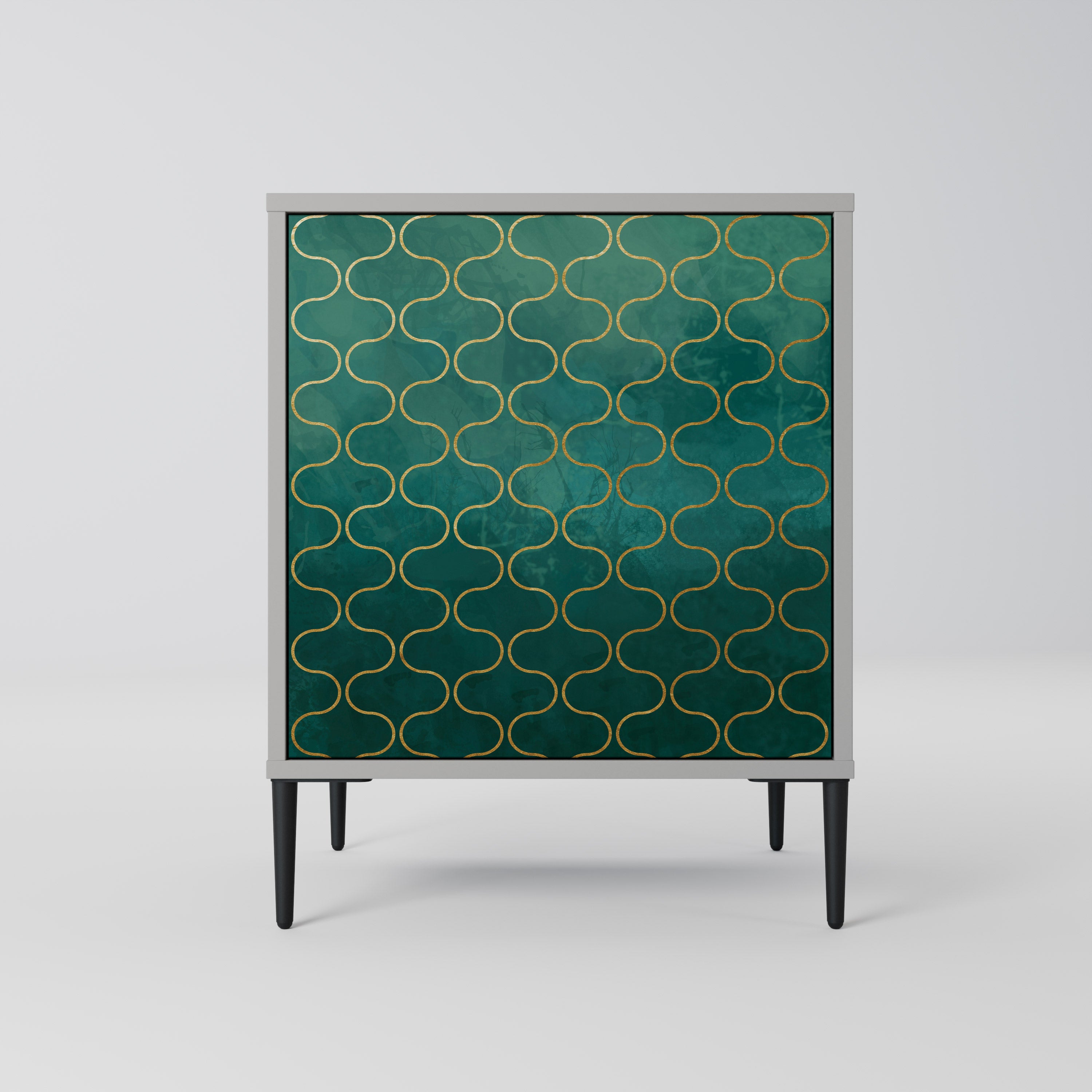 TESSELATED GREENERY Komoda 1-drzwiowa korpus Szary