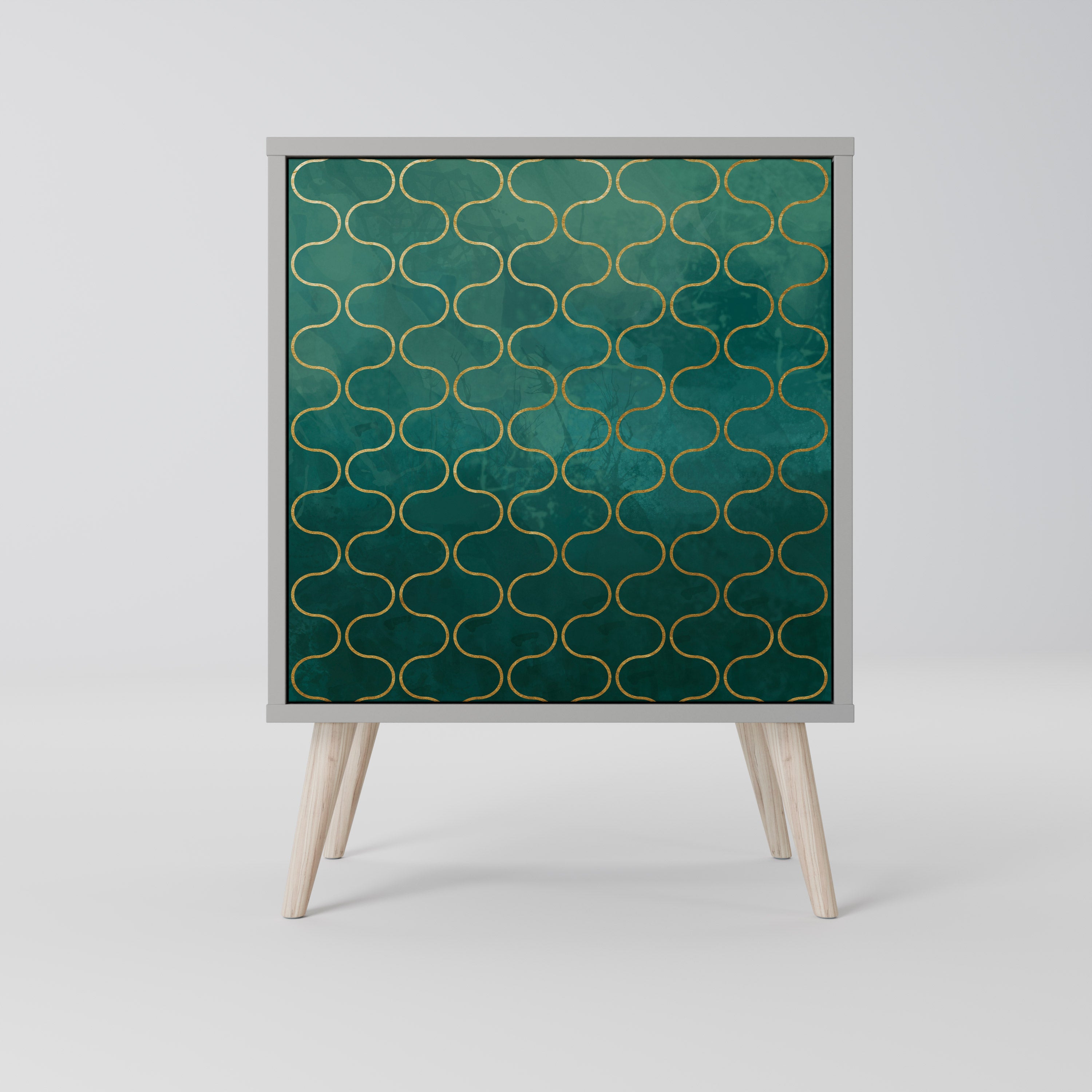 TESSELATED GREENERY Komoda 1-drzwiowa korpus Szary