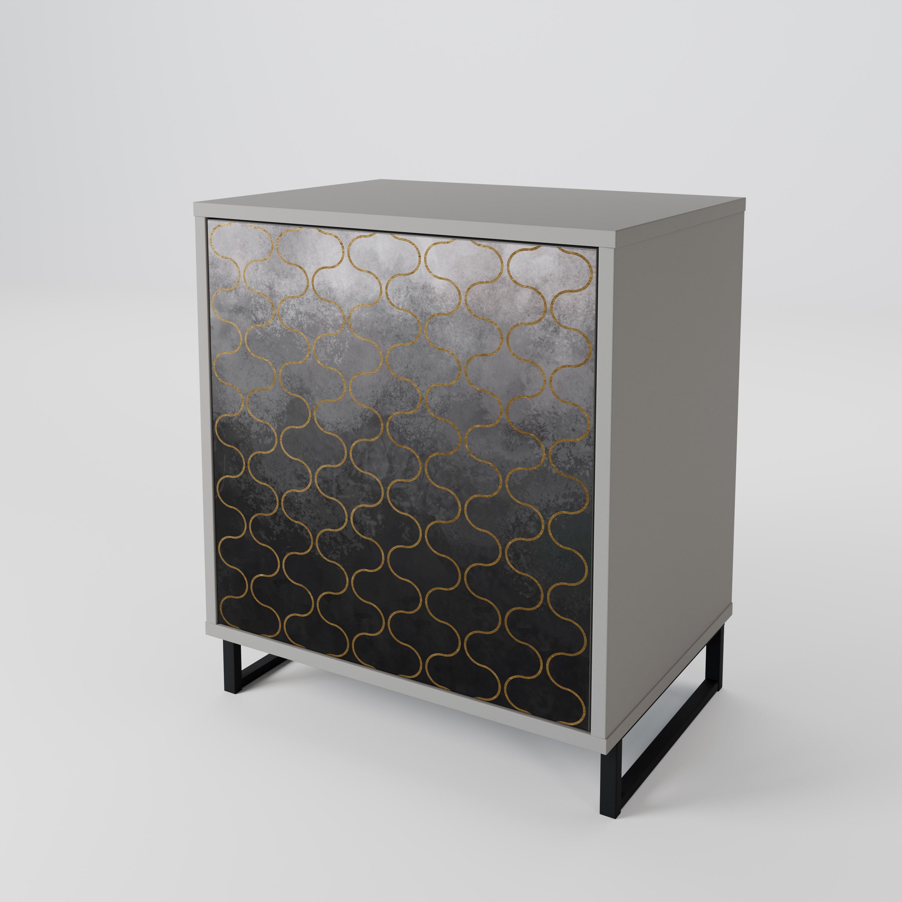 TESSELATED GRAYISH Komoda 1-drzwiowa korpus Szary