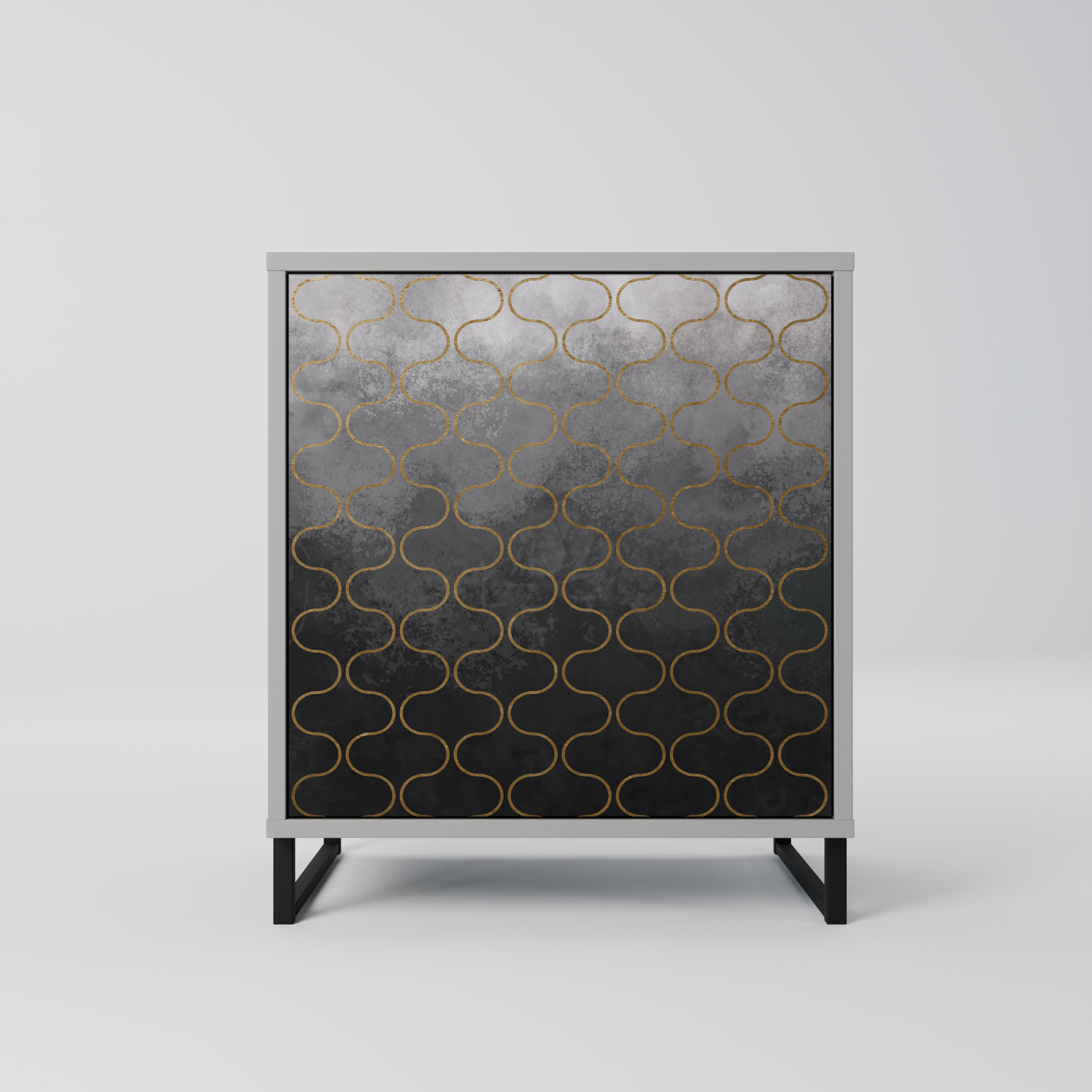 TESSELATED GRAYISH Komoda 1-drzwiowa korpus Szary