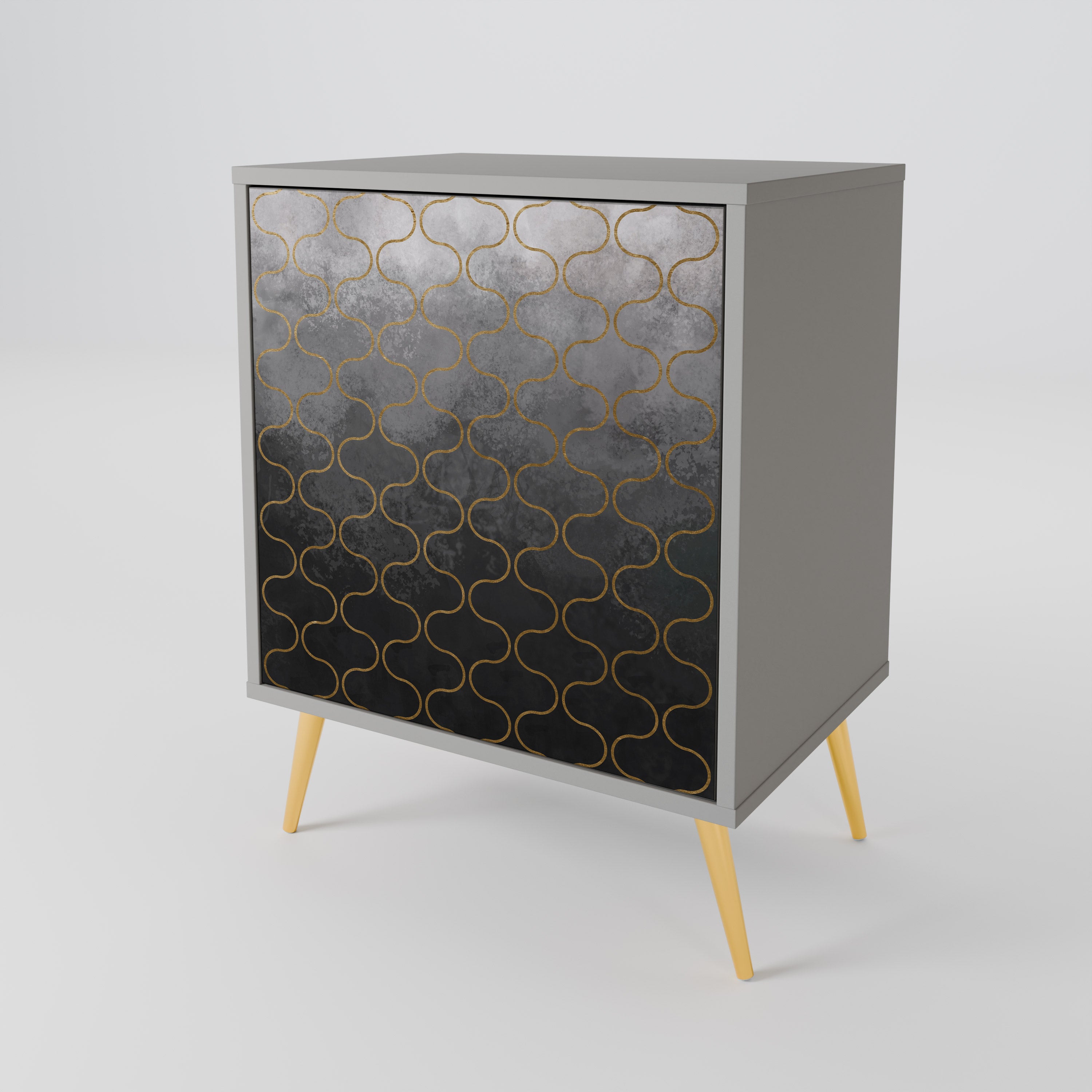 TESSELATED GRAYISH Komoda 1-drzwiowa korpus Szary