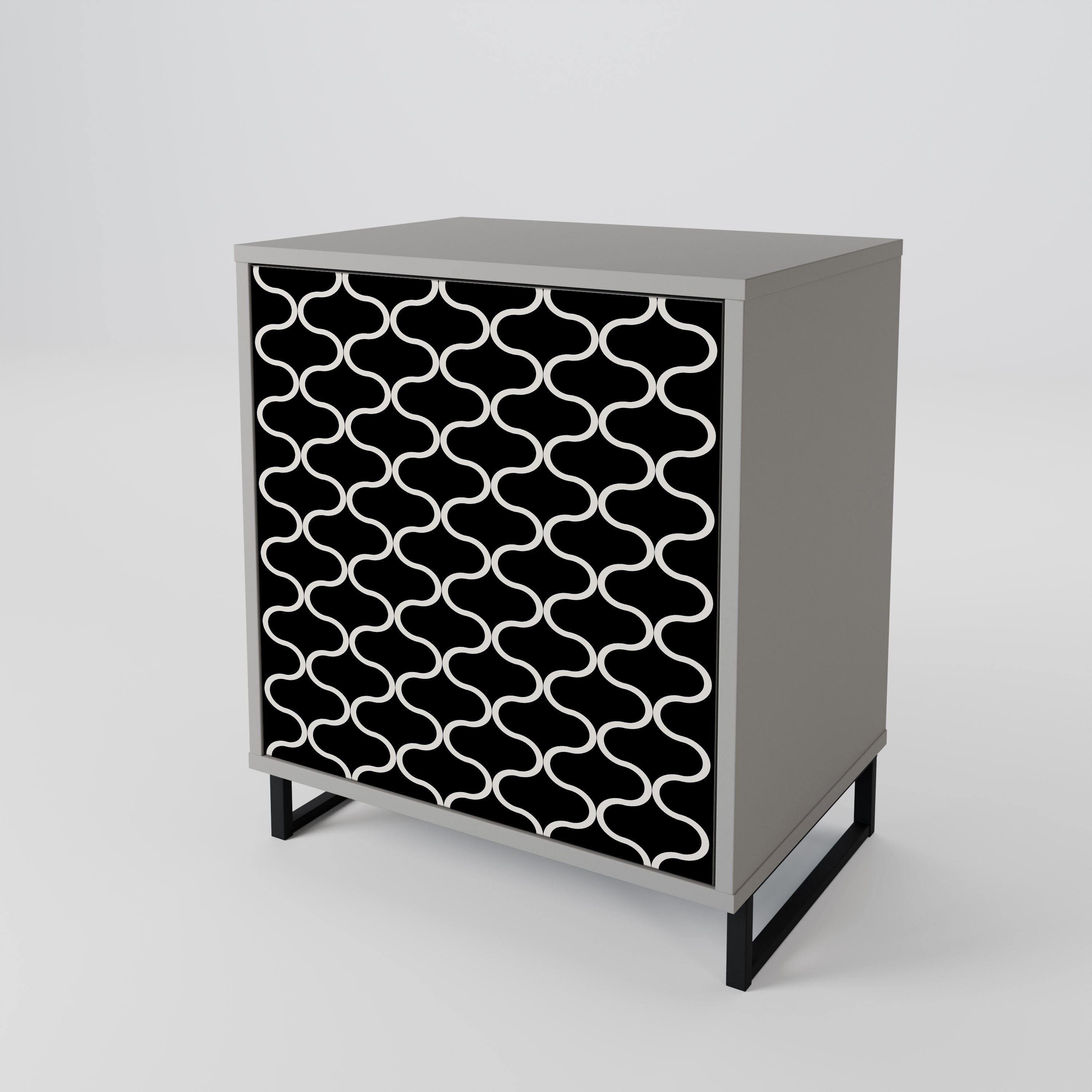 TESSELATED BLACKNESS Komoda 1-drzwiowa korpus Szary