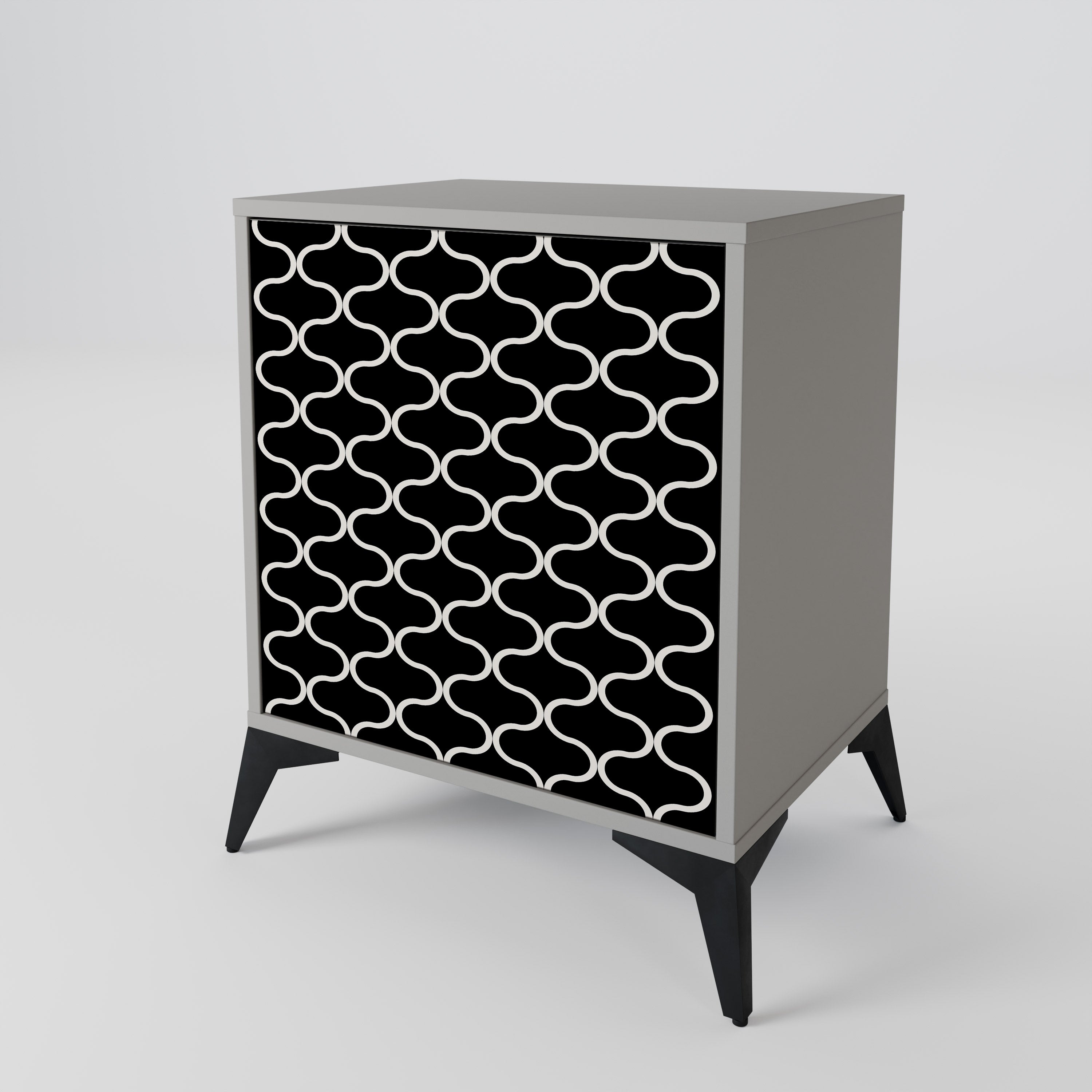 TESSELATED BLACKNESS Komoda 1-drzwiowa korpus Szary