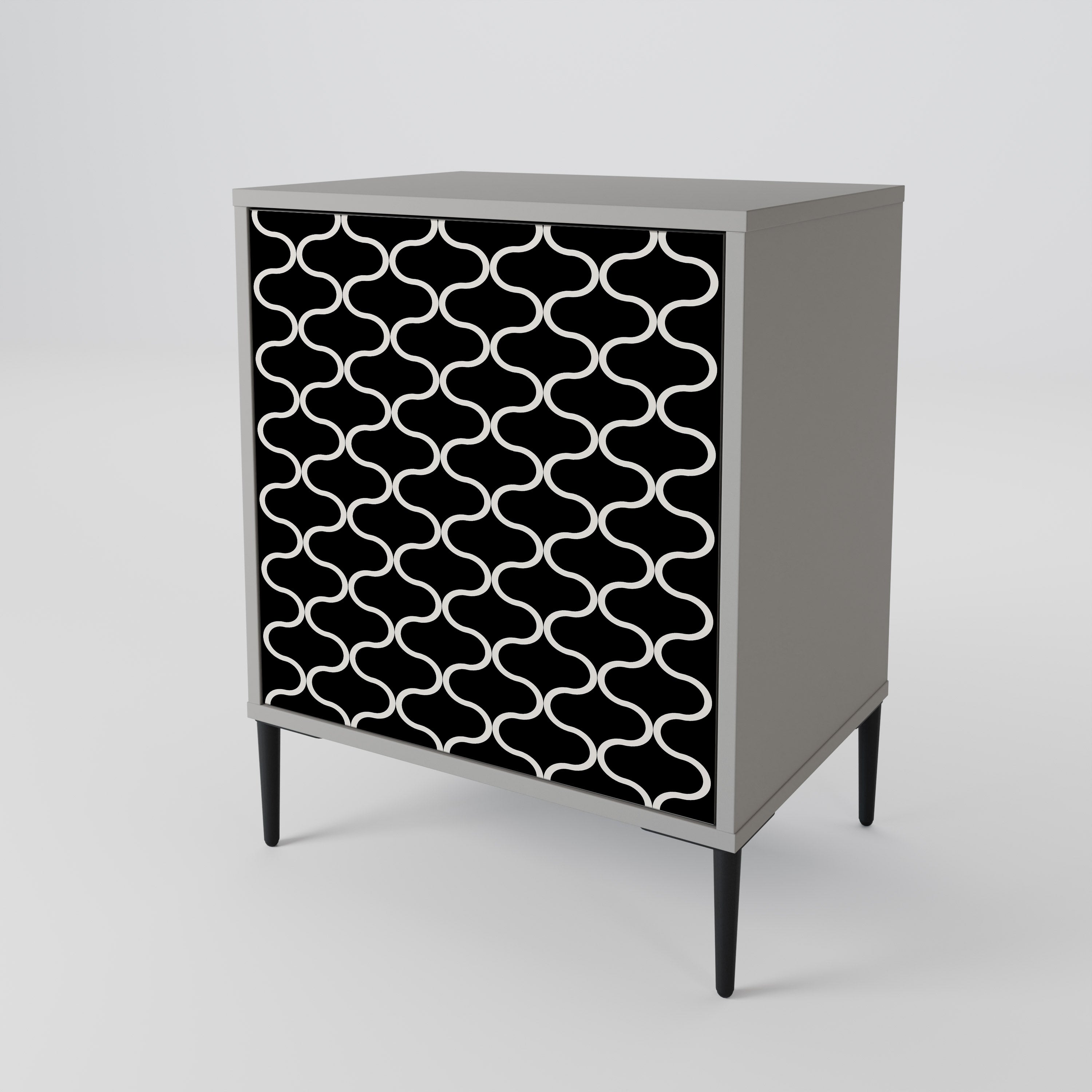 TESSELATED BLACKNESS Komoda 1-drzwiowa korpus Szary