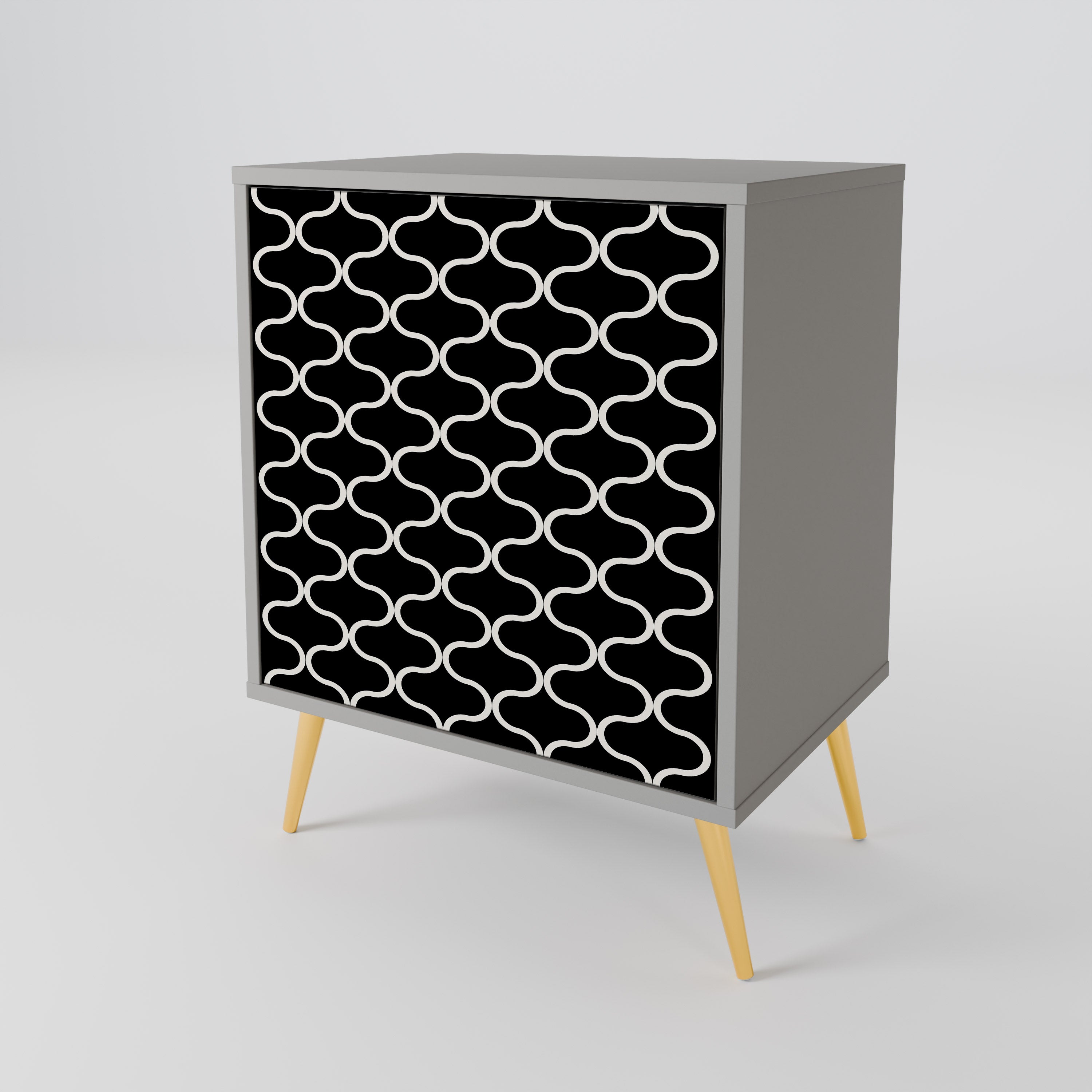 TESSELATED BLACKNESS Komoda 1-drzwiowa korpus Szary