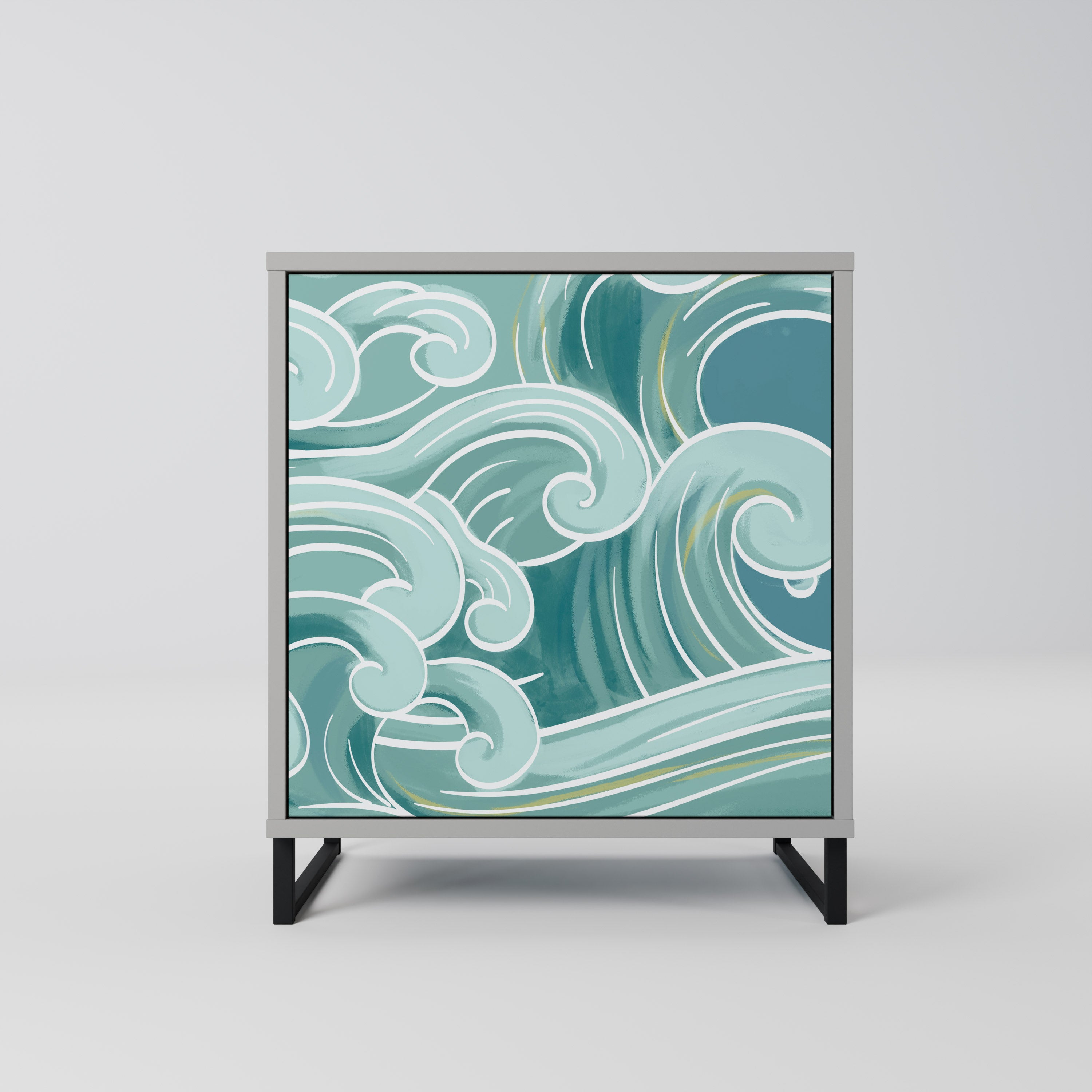 ASIAN SWAY Komoda 1-drzwiowa korpus Szary