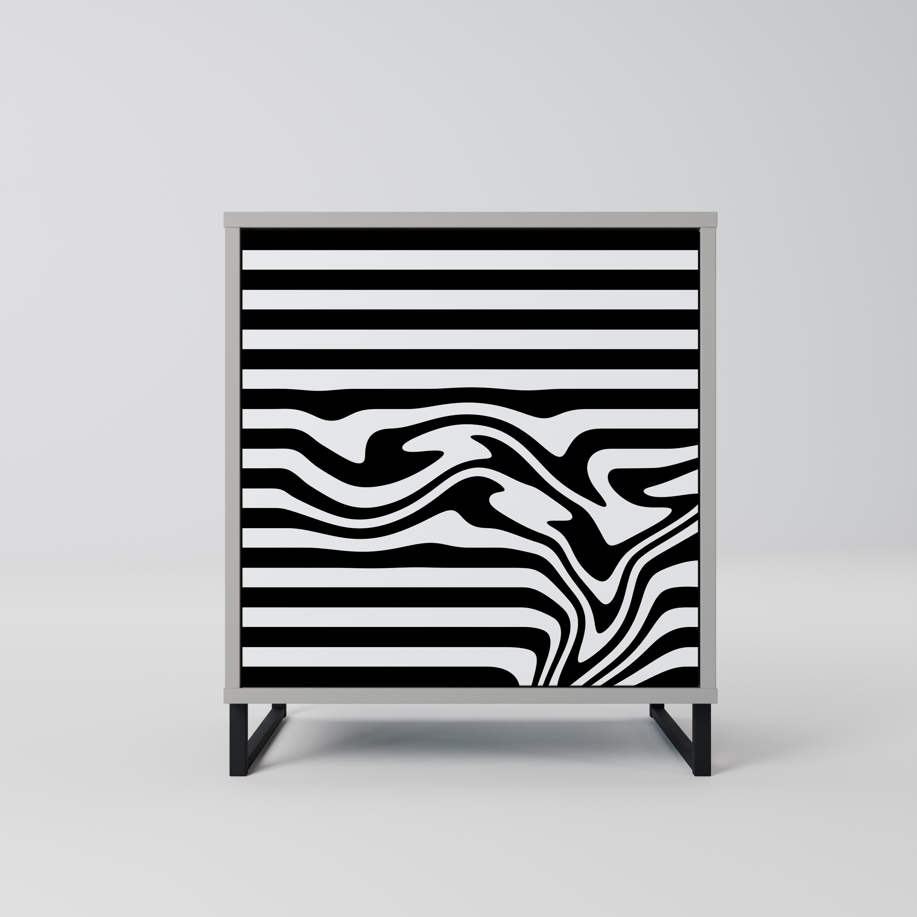 SPECTRA SHOWCASE Komoda 1-drzwiowa korpus Szary