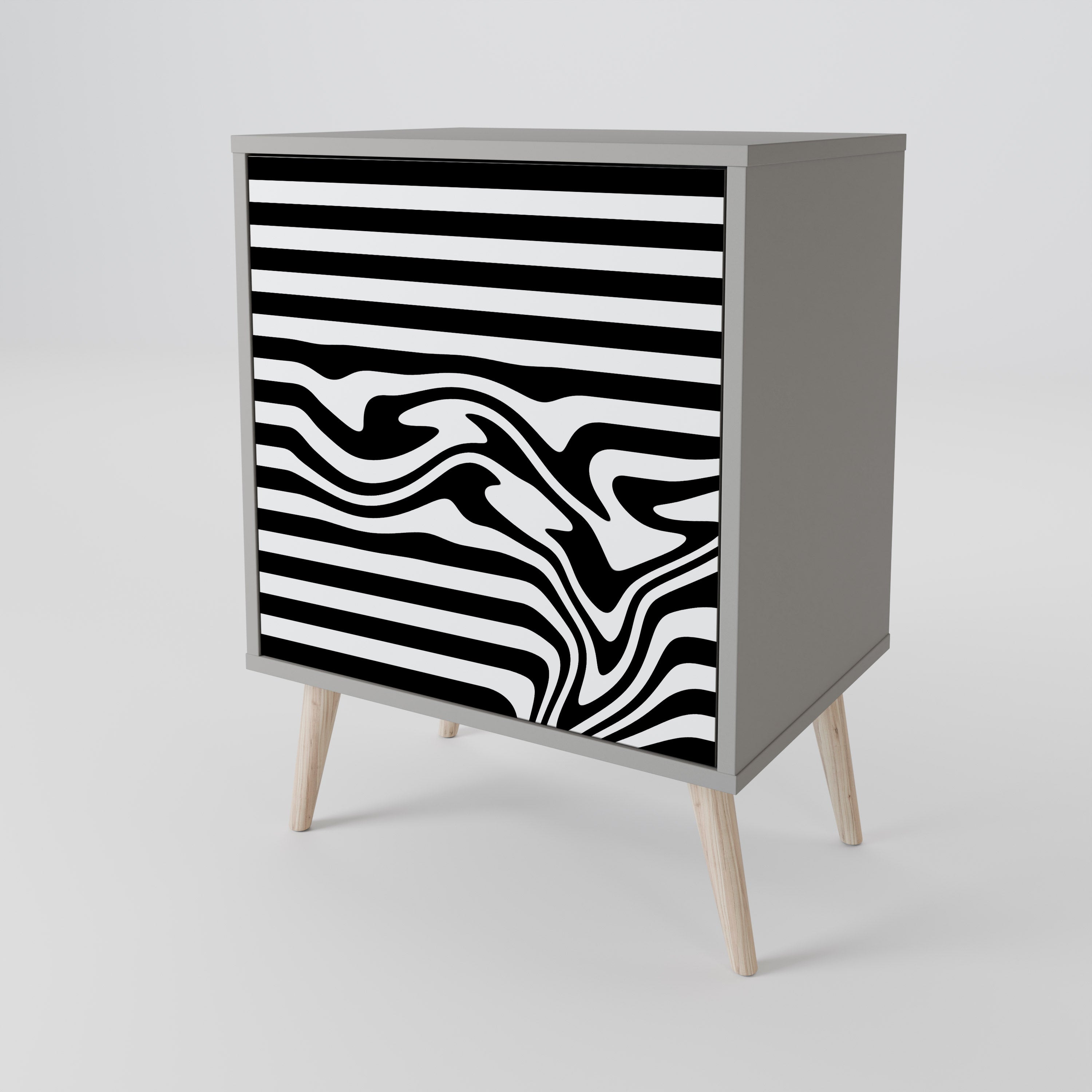 SPECTRA SHOWCASE Komoda 1-drzwiowa korpus Szary