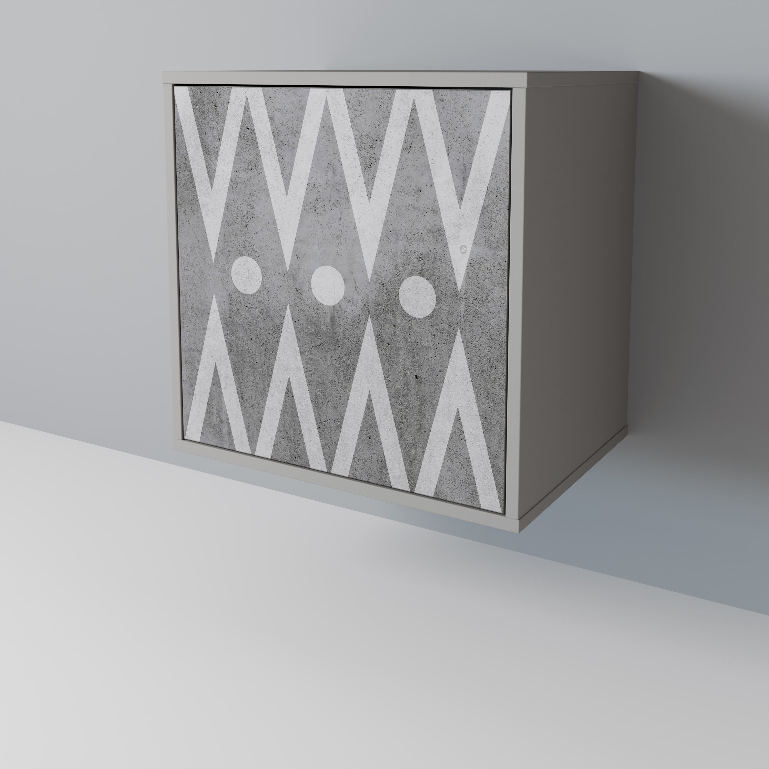 SHARP EDGES Komoda 1-drzwiowa korpus Szary