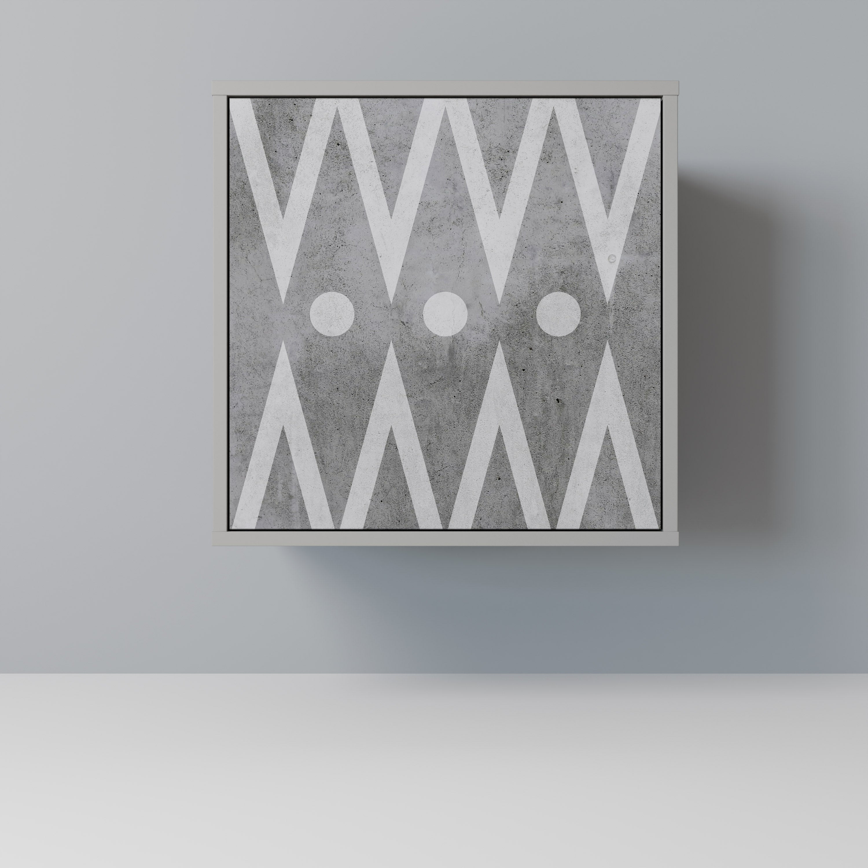 SHARP EDGES Komoda 1-drzwiowa korpus Szary