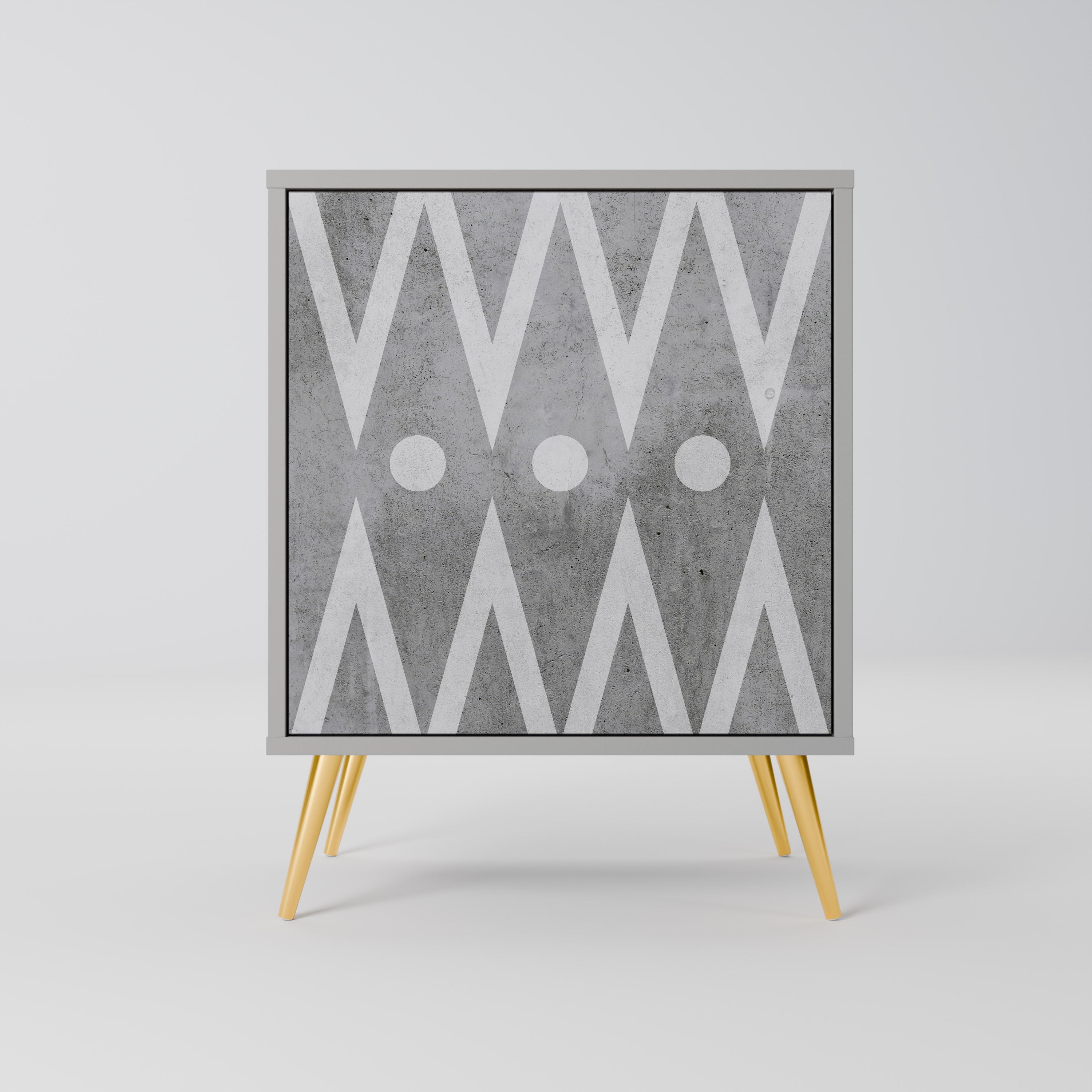 SHARP EDGES Komoda 1-drzwiowa korpus Szary