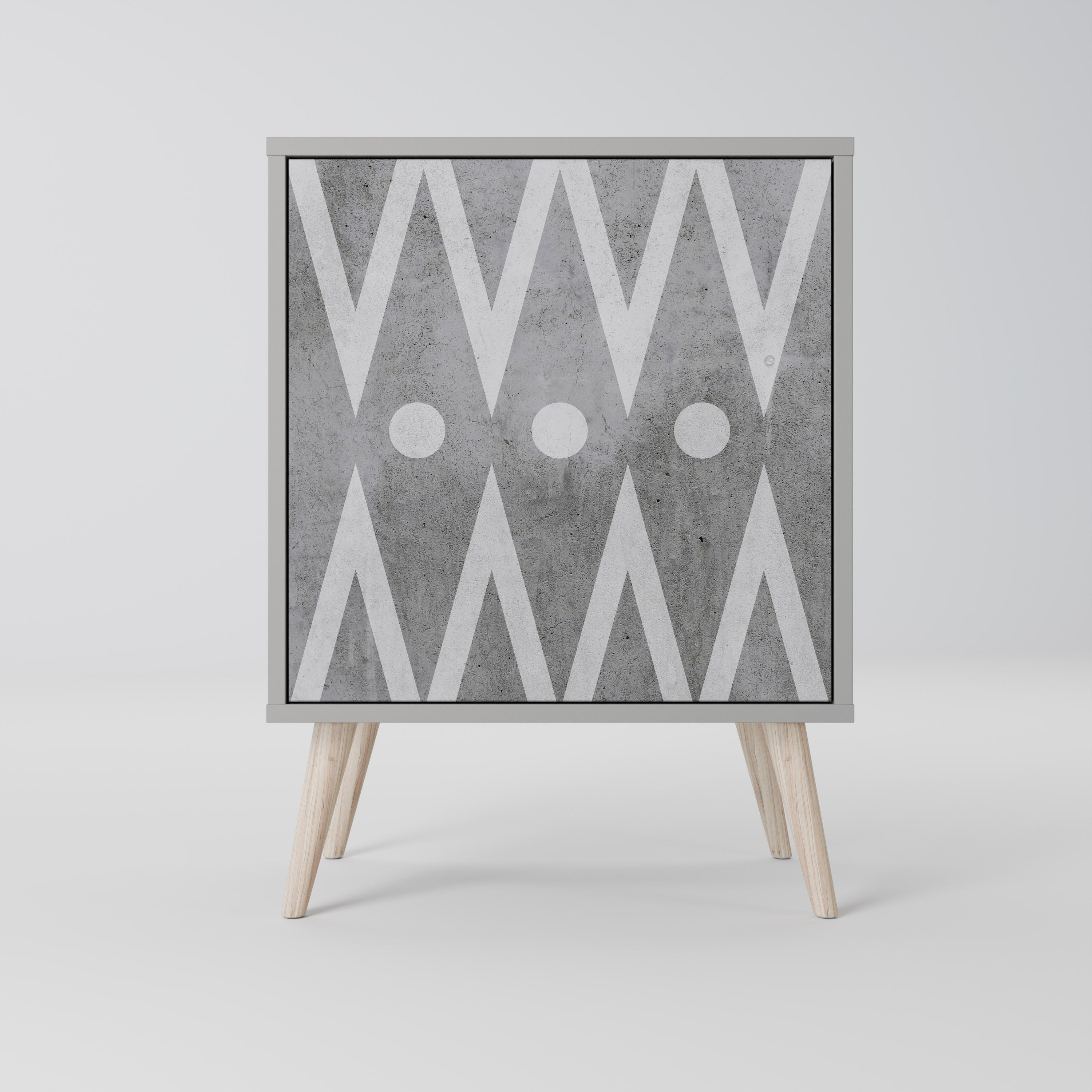 SHARP EDGES Komoda 1-drzwiowa korpus Szary