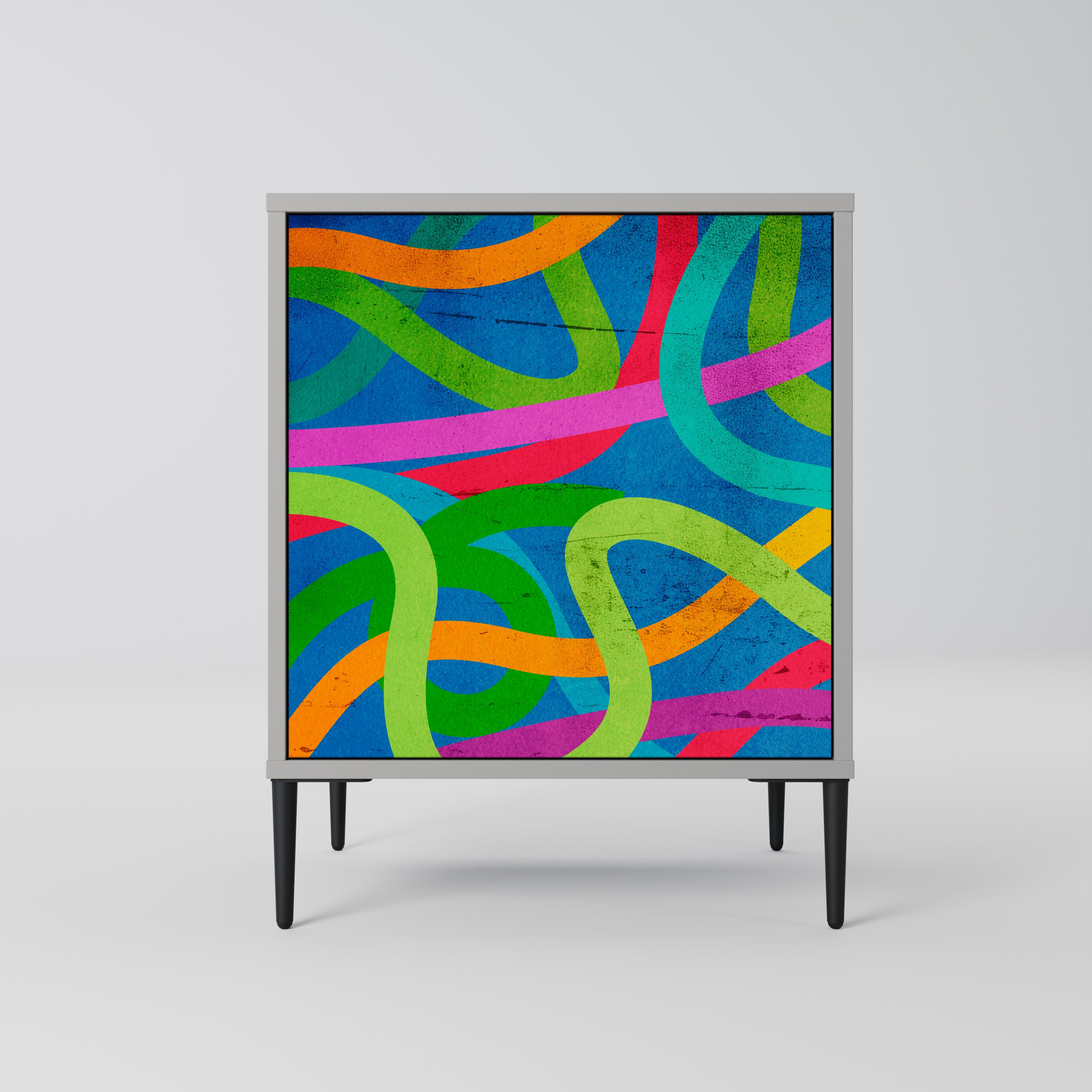 STREAMER TANGLE Komoda 1-drzwiowa korpus Szary