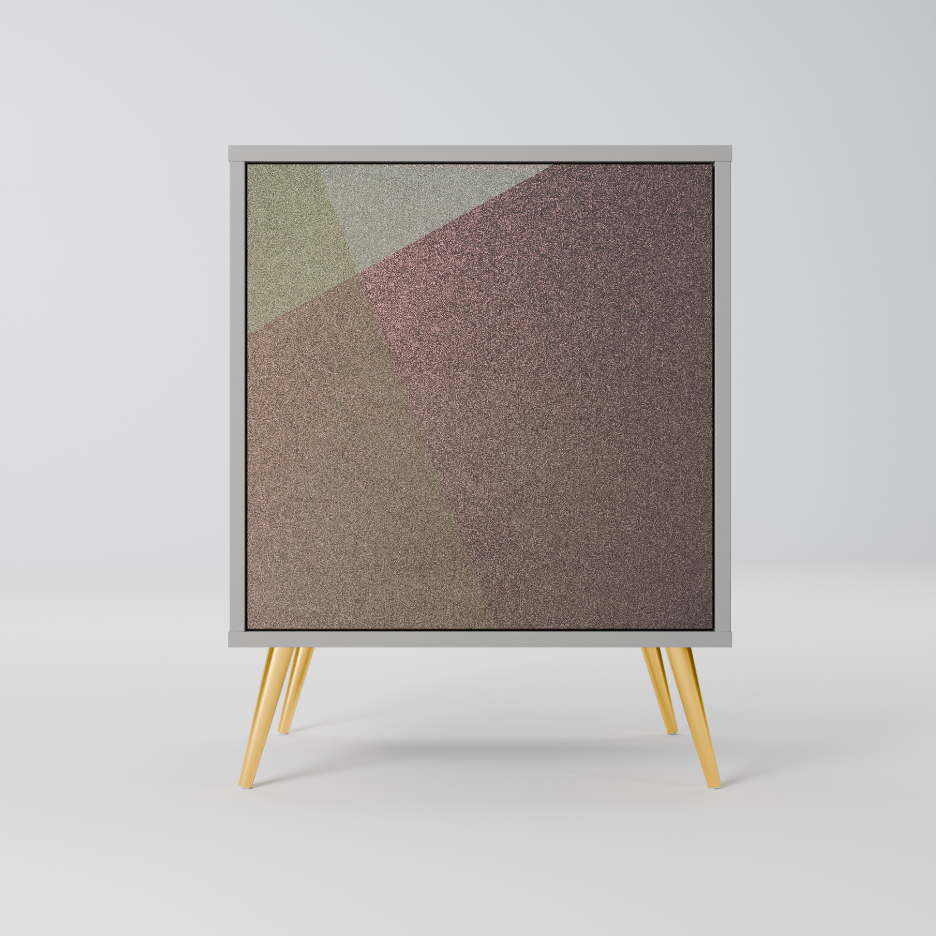 BEIGE GEOMETRY Komoda 1-drzwiowa korpus Szary