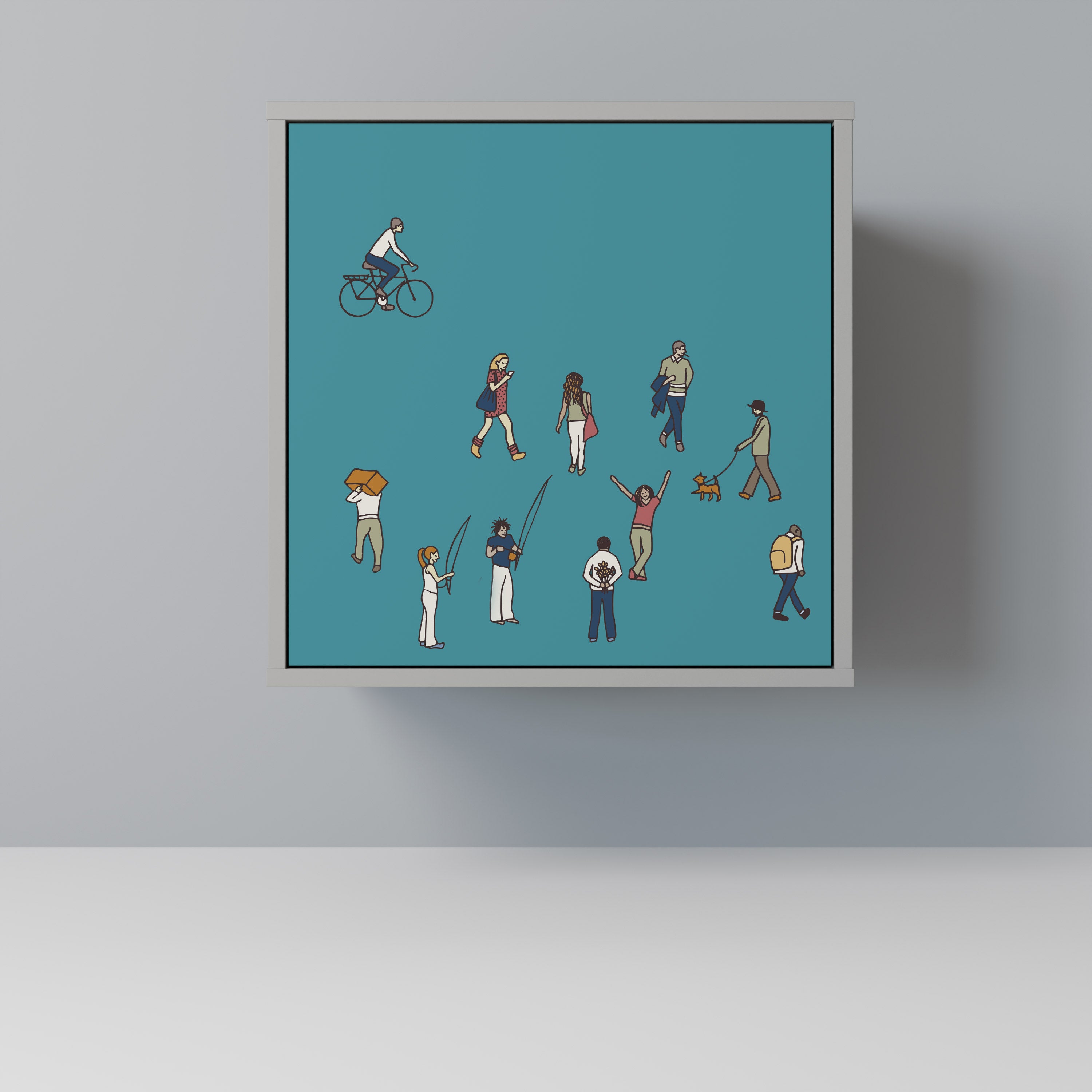 COLLECTIVE STREAM Komoda 1-drzwiowa korpus Szary